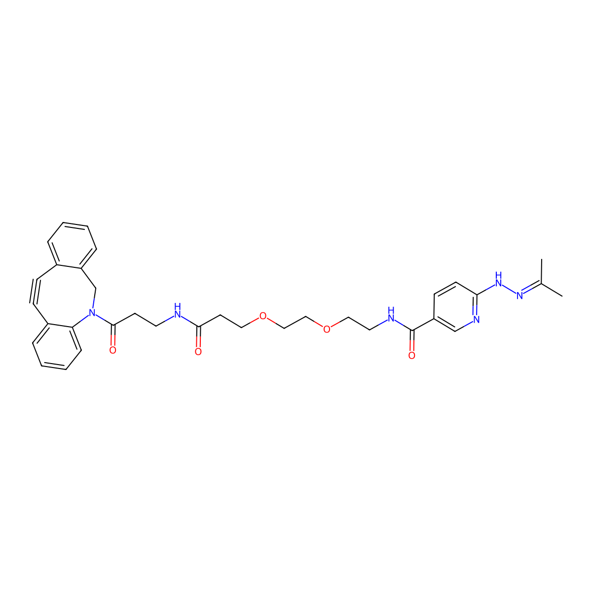 HyNic-PEG2-DBCO molecular structure, CAS 2741281-12-7