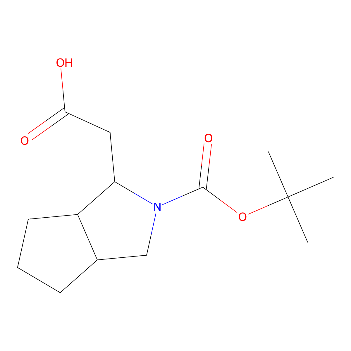 2-[(3S,3As,6aR)-2-[(2-methylpropan-2-yl)oxycarbonyl]-3,3a,4,5,6,6a-hexahydro-1H-cyclopenta[c]pyrrol-3-yl]acetic acid molecular structure, CAS 2741322-08-5