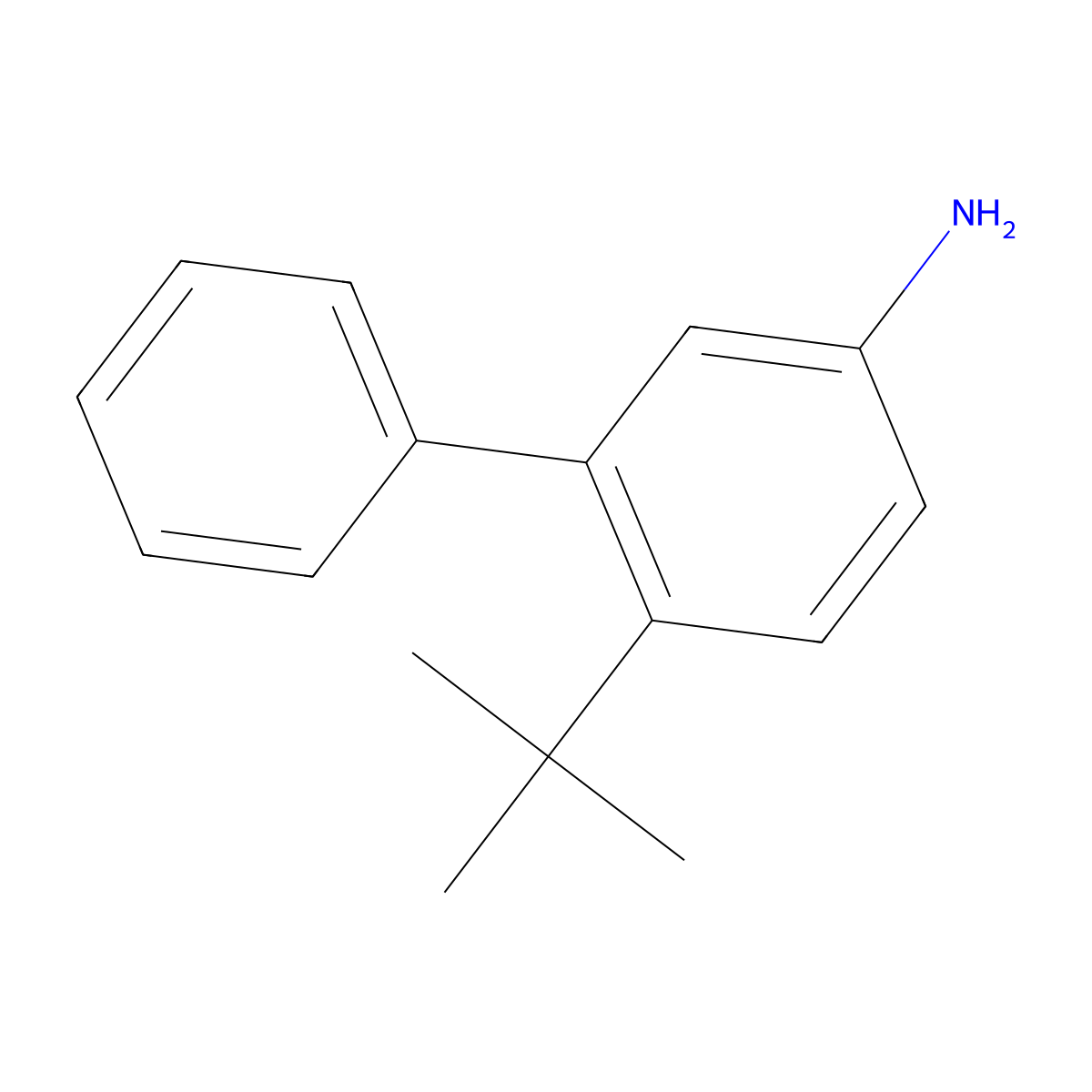 6-tert-Butylbiphenyl-3-ylamine molecular structure, CAS 2741354-04-9