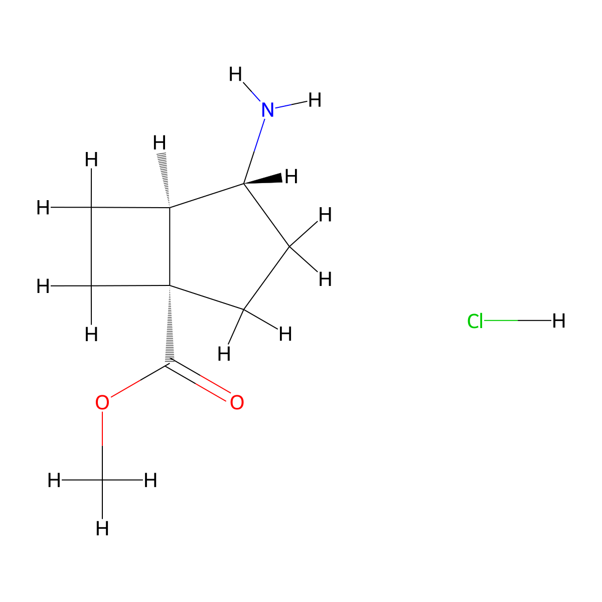 rac-methyl (1R,4S,5S)-4-aminobicyclo[3.2.0]heptane-1-carboxylate hydrochloride molecular structure, CAS 2741363-04-0