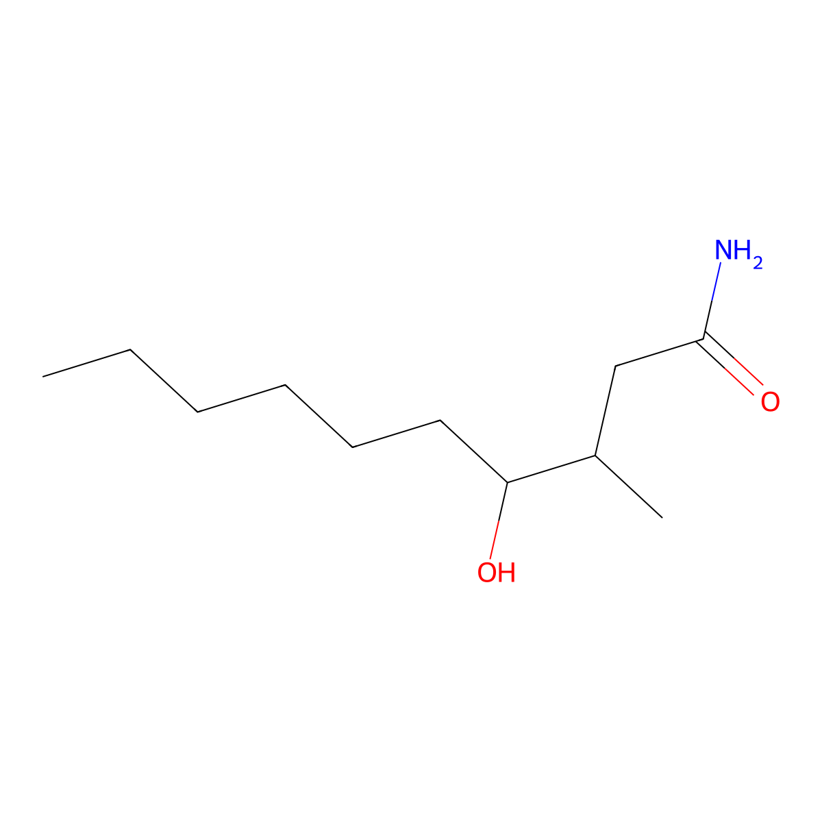 4-Hydroxy-3-methyl decanamide molecular structure, CAS 2741404-21-5
