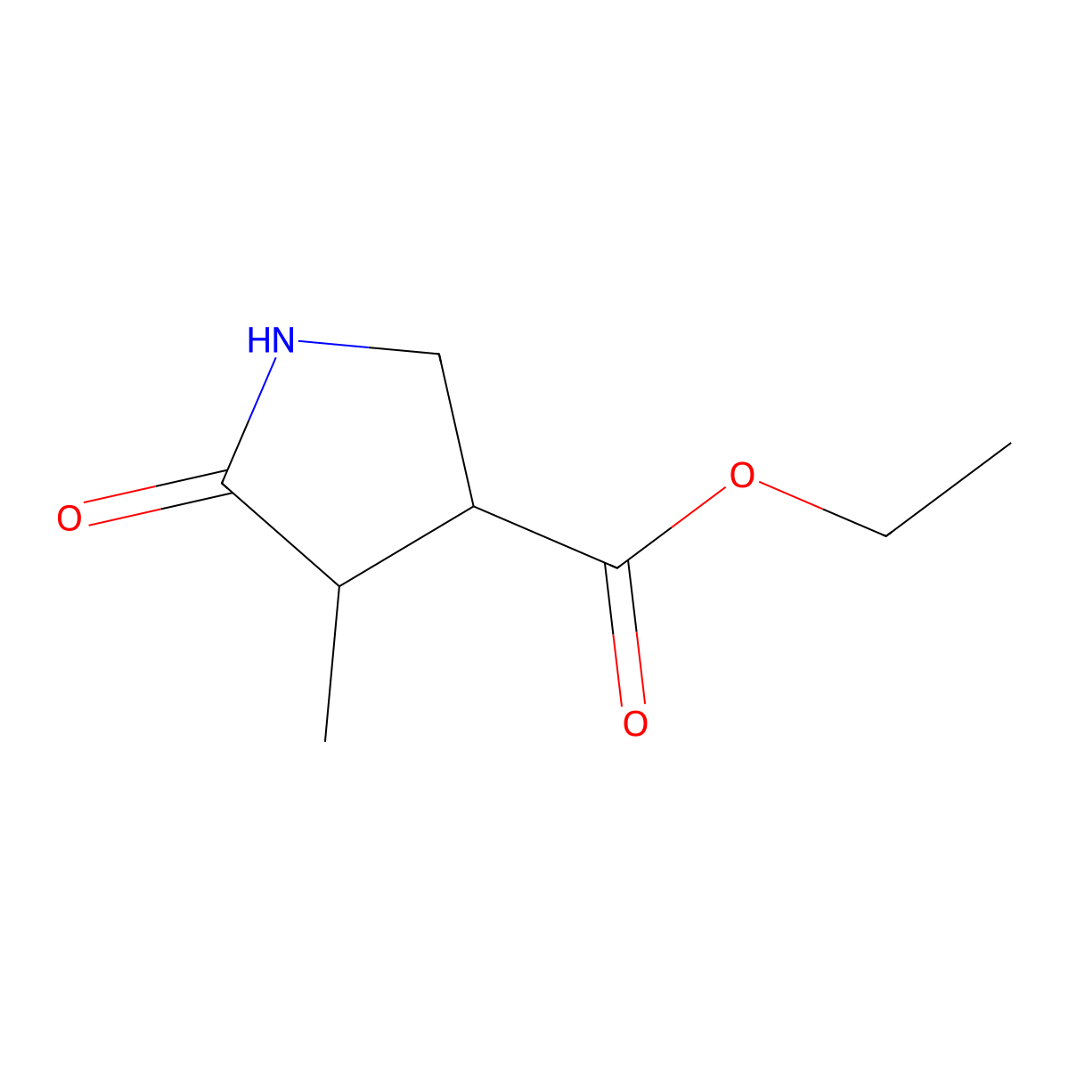 Ethyl (3S,4R)-4-methyl-5-oxopyrrolidine-3-carboxylate molecular structure, CAS 2741429-45-6