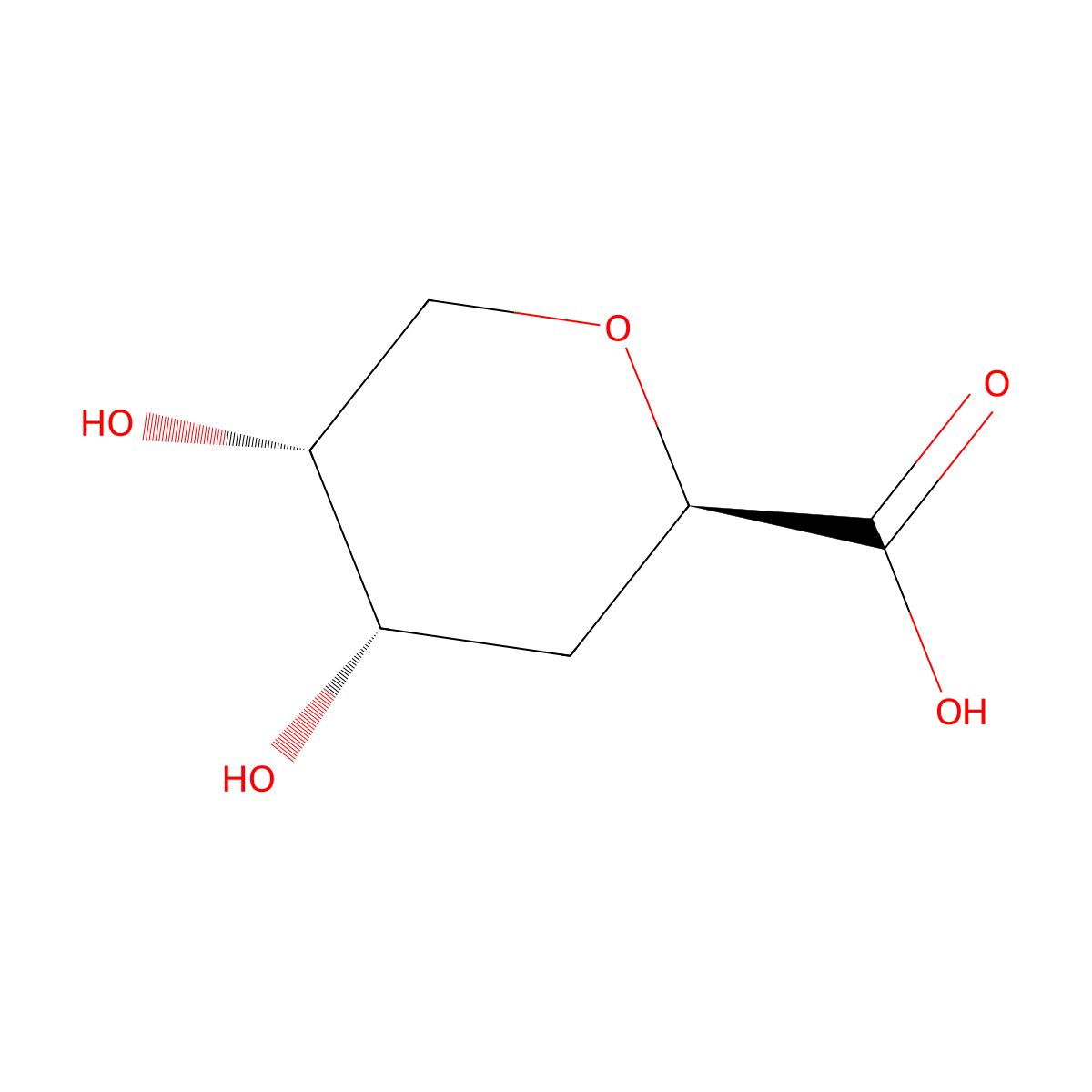 rac-(2R,4S,5R)-4,5-dihydroxyoxane-2-carboxylic acid molecular structure, CAS 2741465-53-0