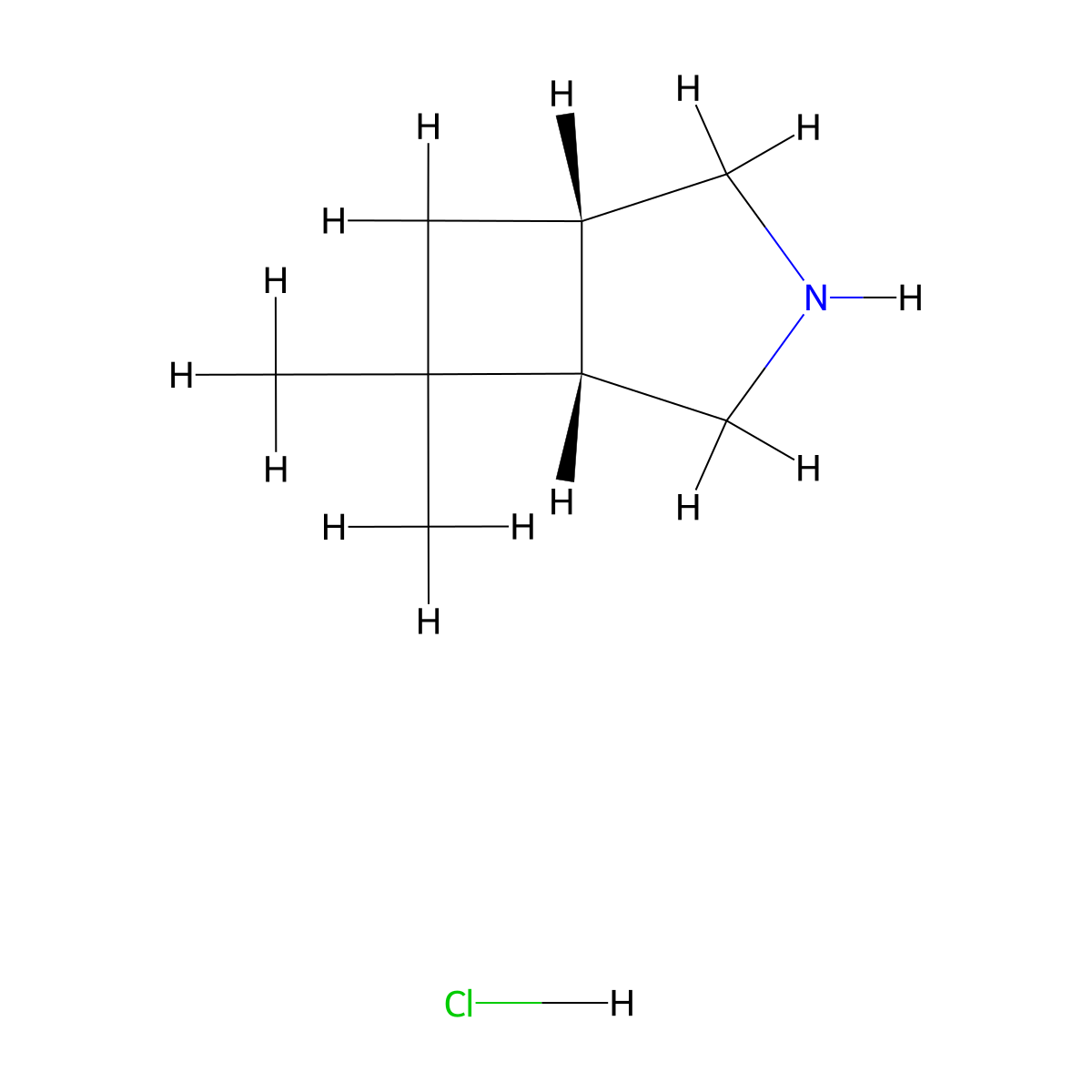 rac-(1R,5R)-6,6-dimethyl-3-azabicyclo[3.2.0]heptane hydrochloride molecular structure, CAS 2741481-34-3