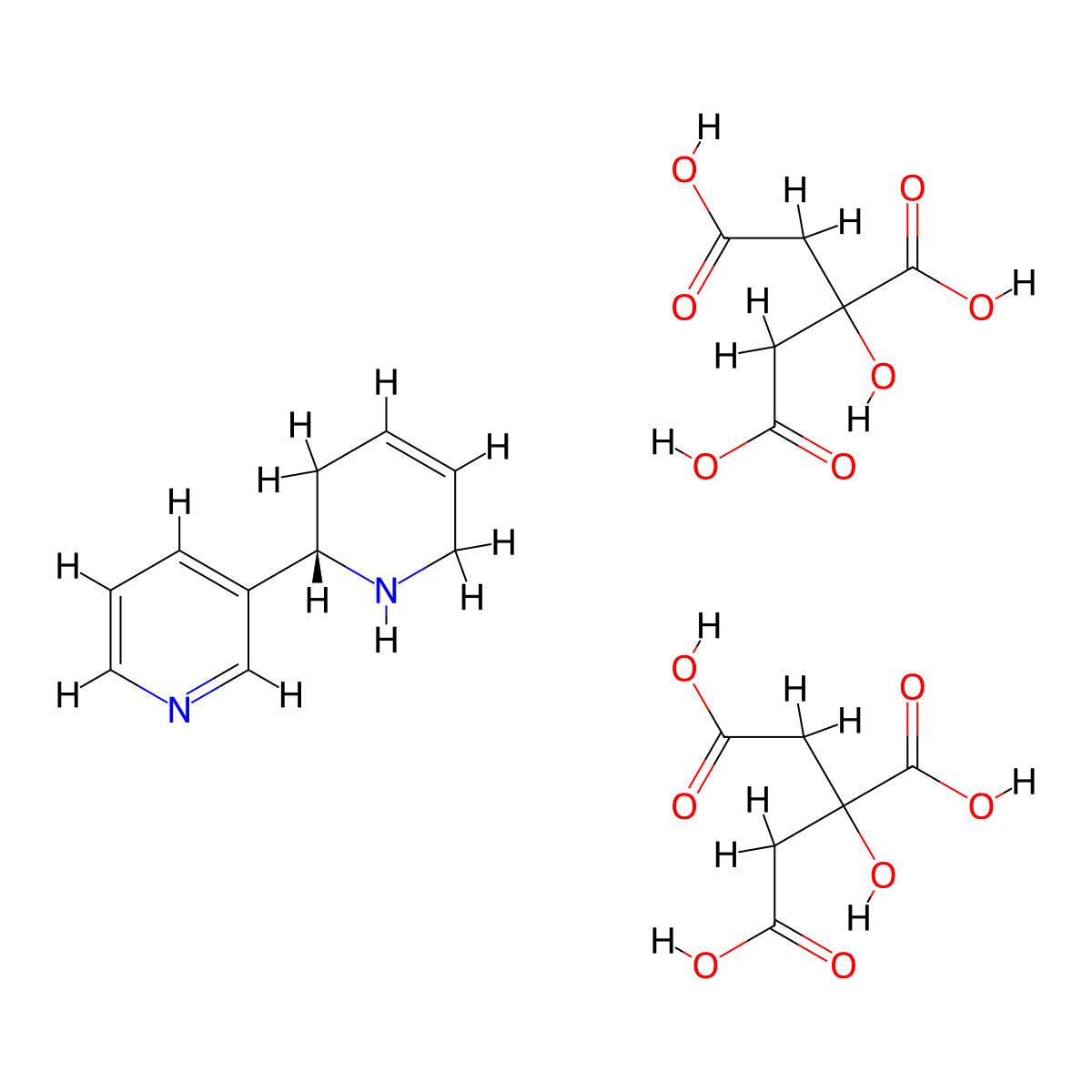 Anatabine (dicitrate) molecular structure, CAS 2741481-51-4