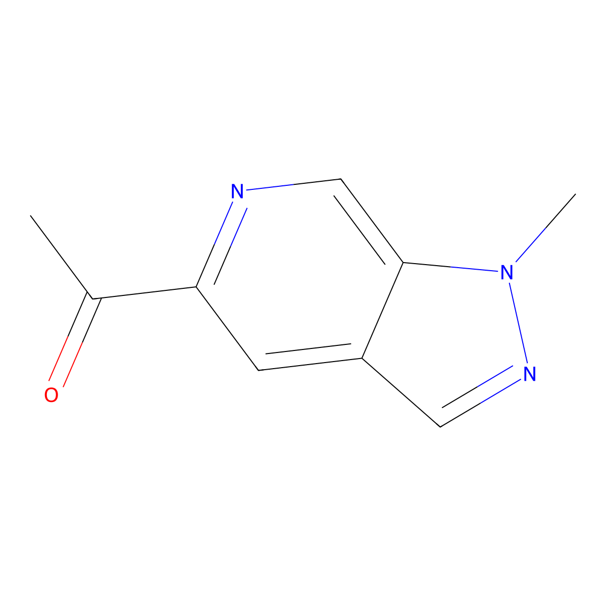 1-(1-Methyl-1H-pyrazolo[3,4-c]pyridin-5-yl)ethan-1-one molecular structure, CAS 2741533-97-9