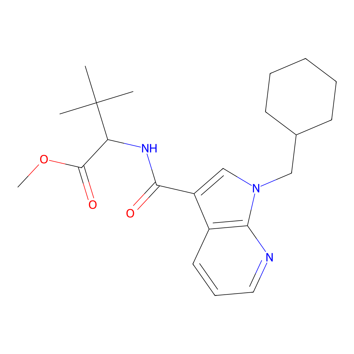 Mdmb-chm7aica molecular structure, CAS 2741576-83-8