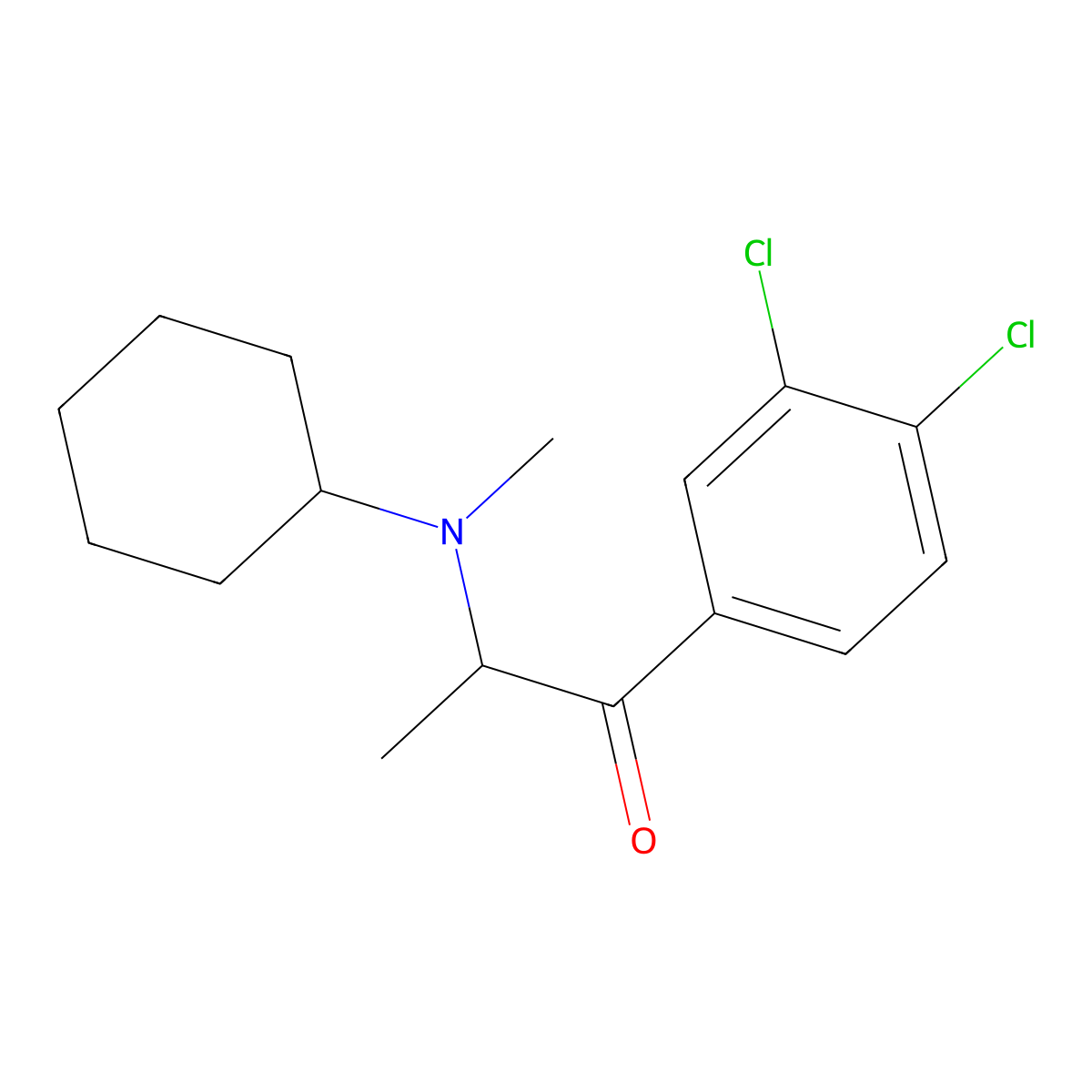 3,4-Dichloro-N,N-cyclohexylmethylcathinone molecular structure, CAS 2741594-30-7