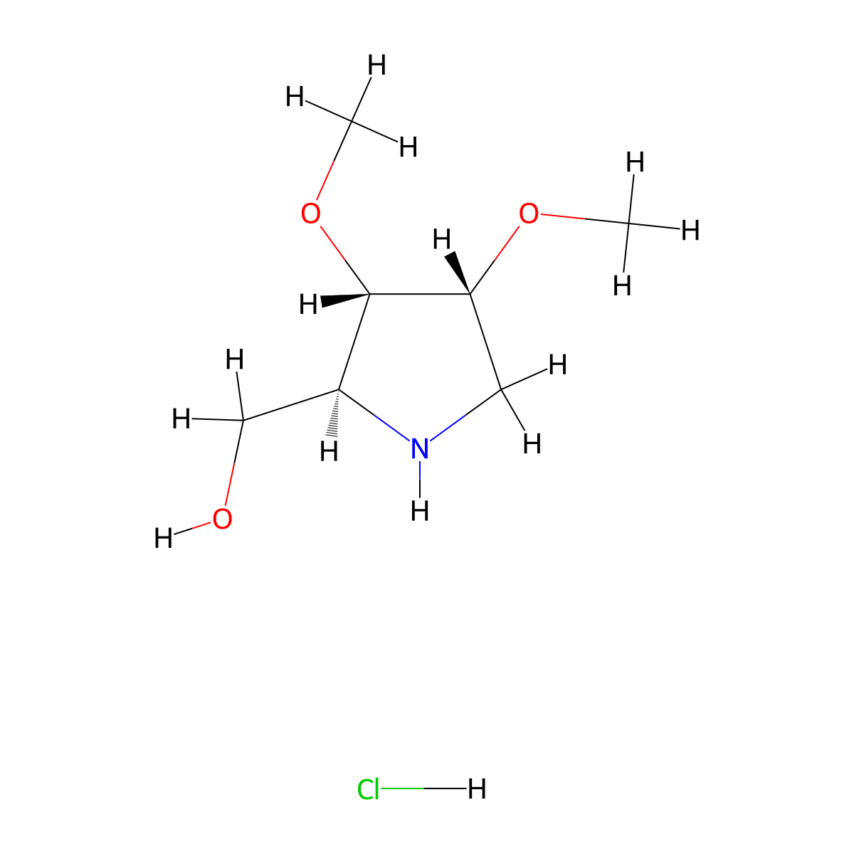 rac-((2R,3R,4S)-3,4-dimethoxypyrrolidin-2-yl)methanol hydrochloride molecular structure, CAS 2741641-24-5