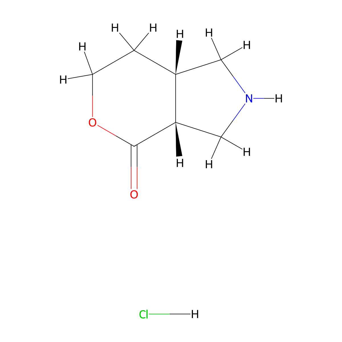 rac-(3aR,7aS)-octahydropyrano(3,4-c)pyrrol-4-one hydrochloride molecular structure, CAS 2741682-38-0