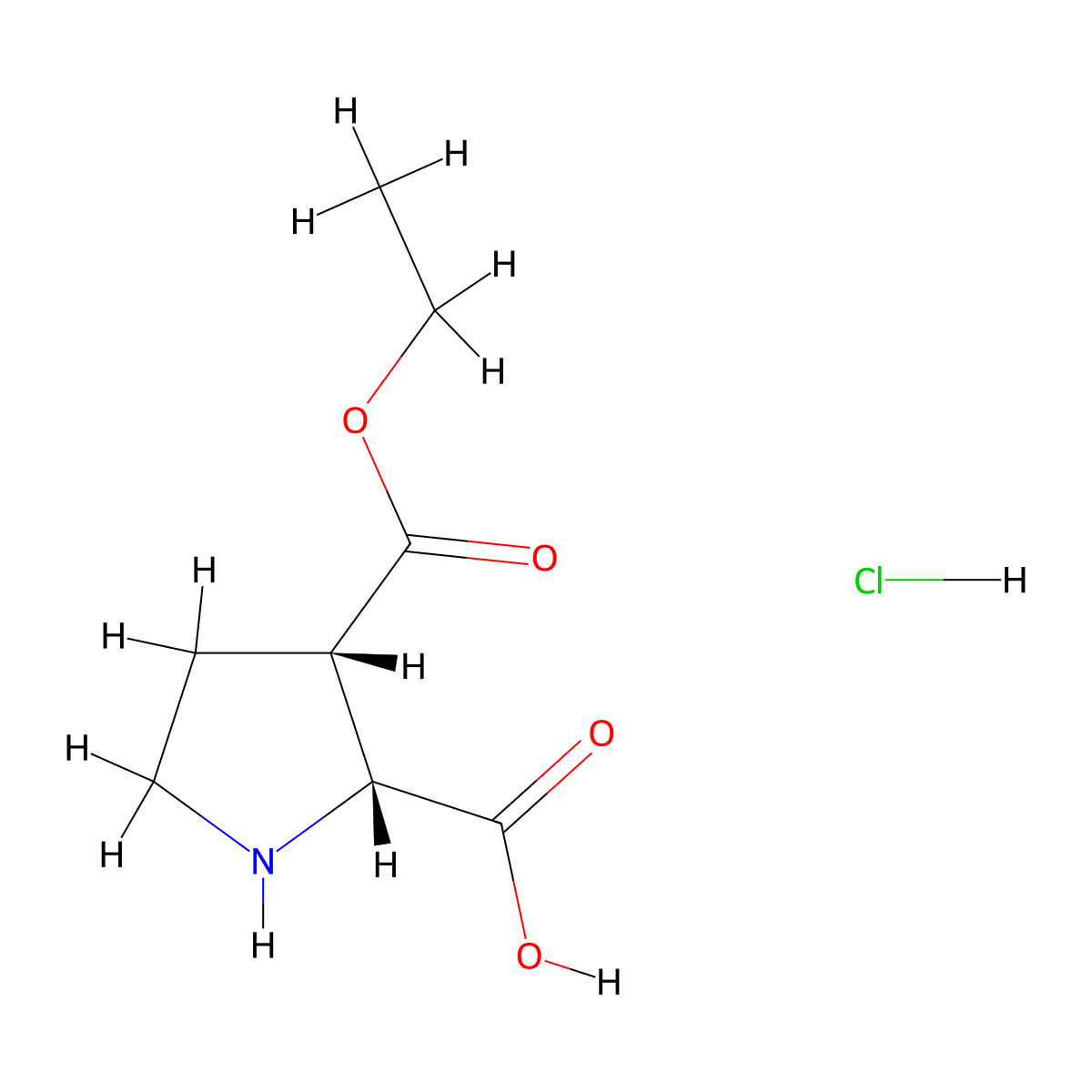 rac-(2R,3S)-3-(ethoxycarbonyl)pyrrolidine-2-carboxylic acid hydrochloride molecular structure, CAS 2741689-46-1