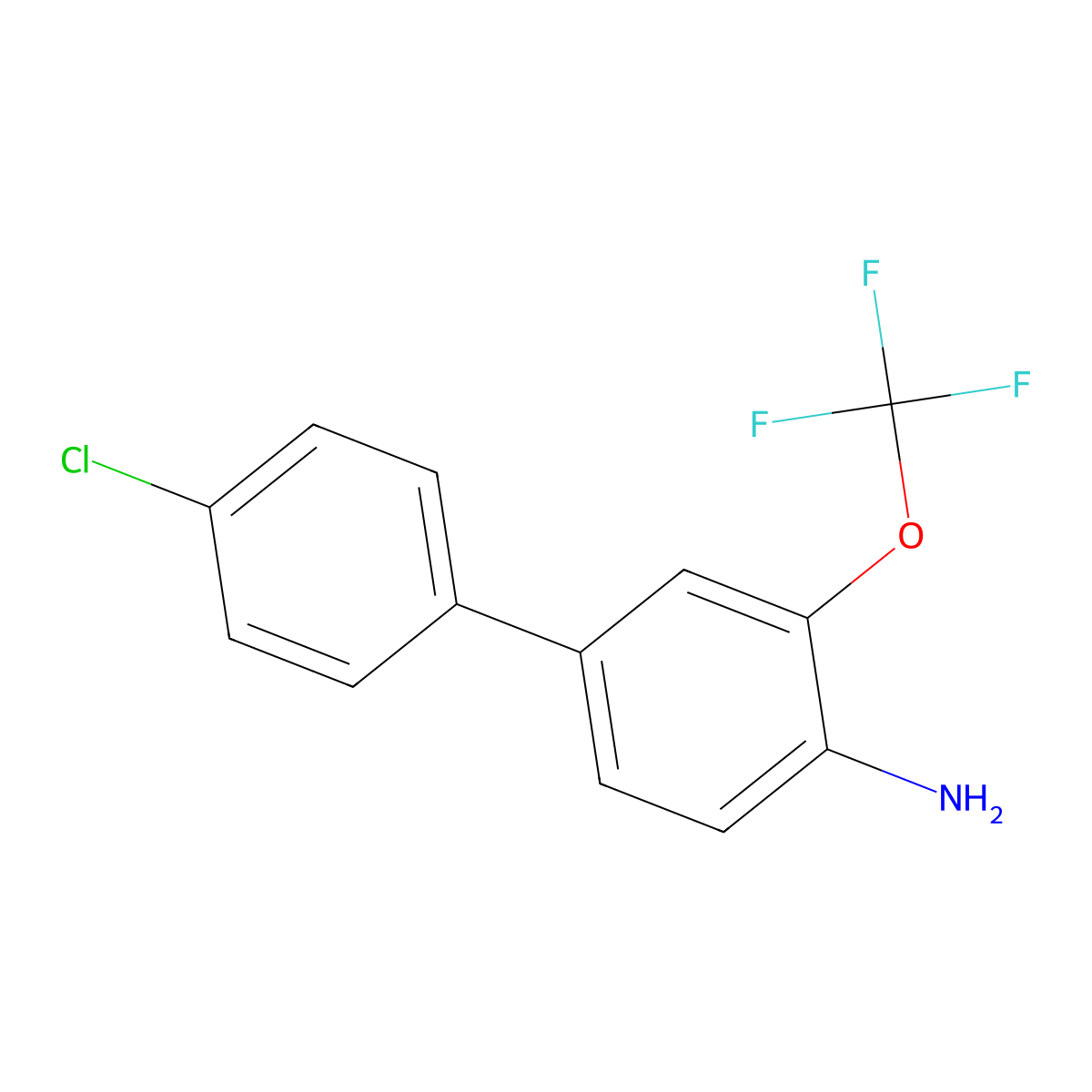 4'-Chloro-3-(trifluoromethoxy)-[1,1'-biphenyl]-4-amine molecular structure, CAS 2741691-79-0