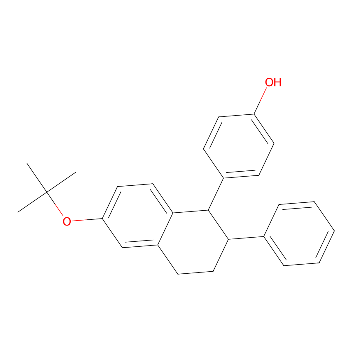 4-(6-(Tert-butoxy)-2-phenyl-1,2,3,4-tetrahydronaphthalen-1-yl)phenol molecular structure, CAS 2741696-03-5