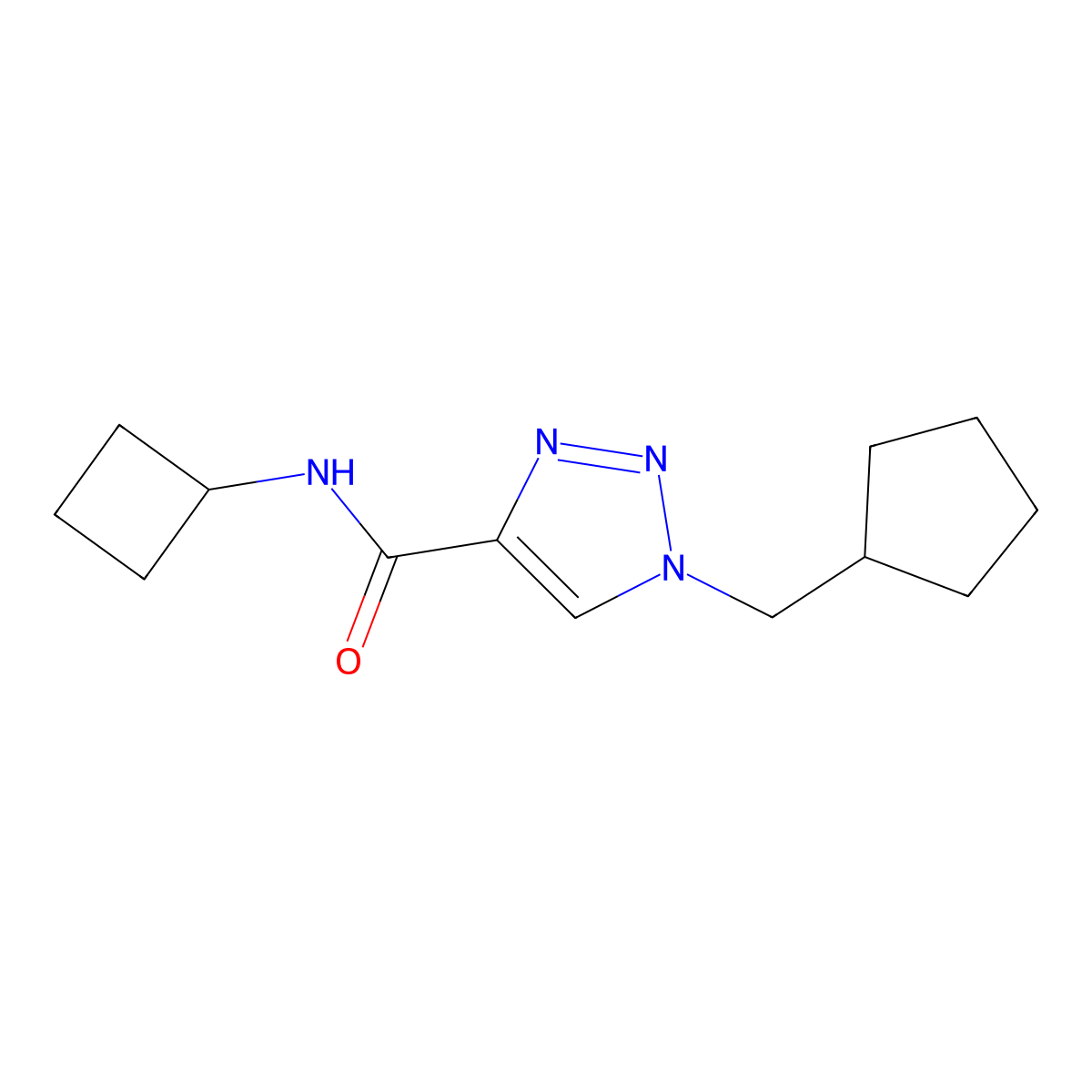 N-cyclobutyl-1-(cyclopentylmethyl)-1H-1,2,3-triazole-4-carboxamide molecular structure, CAS 2741889-04-1