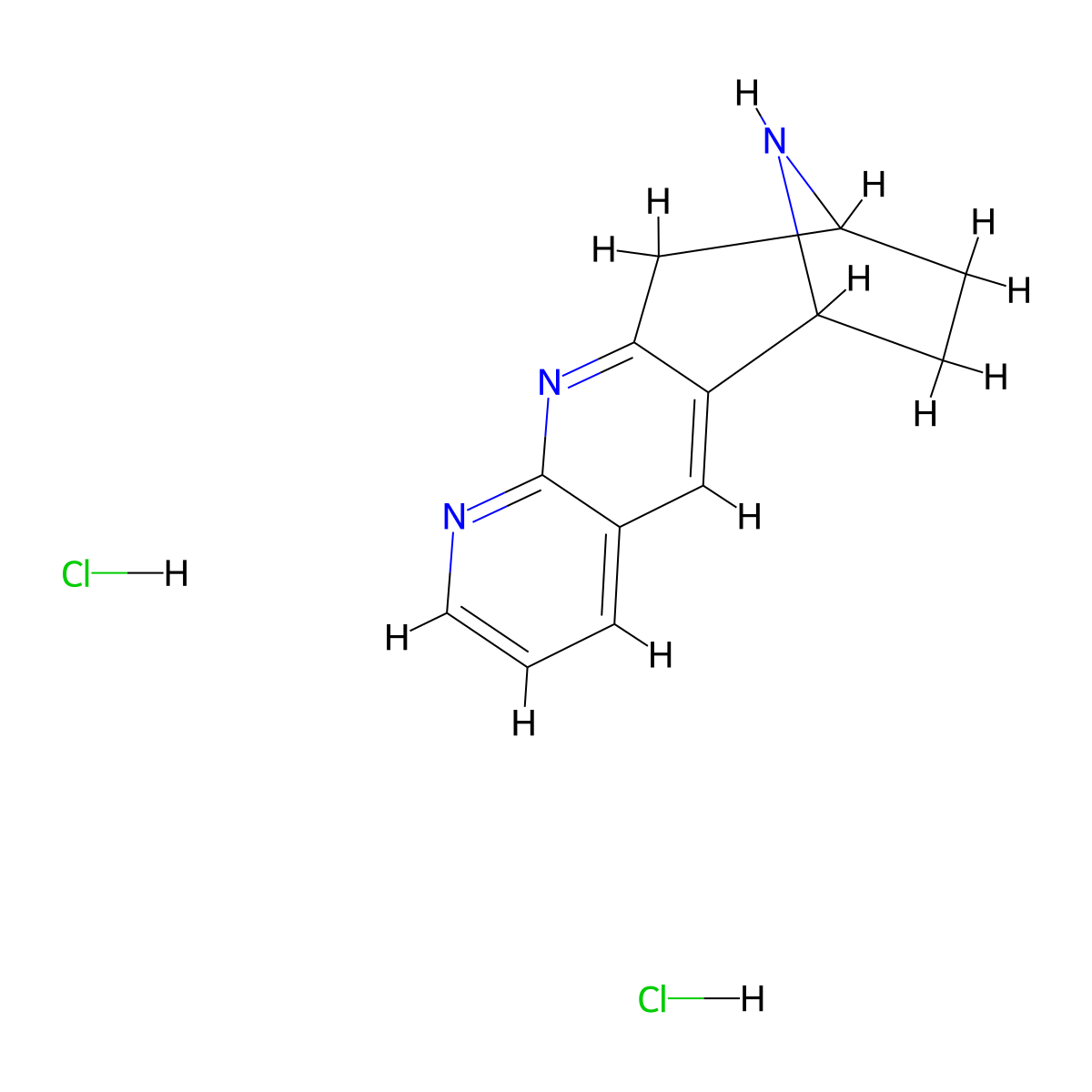 7,8,9,10-Tetrahydro-6H-6,9-epiminocyclohepta[b][1,8]naphthyridine dihydrochloride molecular structure, CAS 2741890-66-2