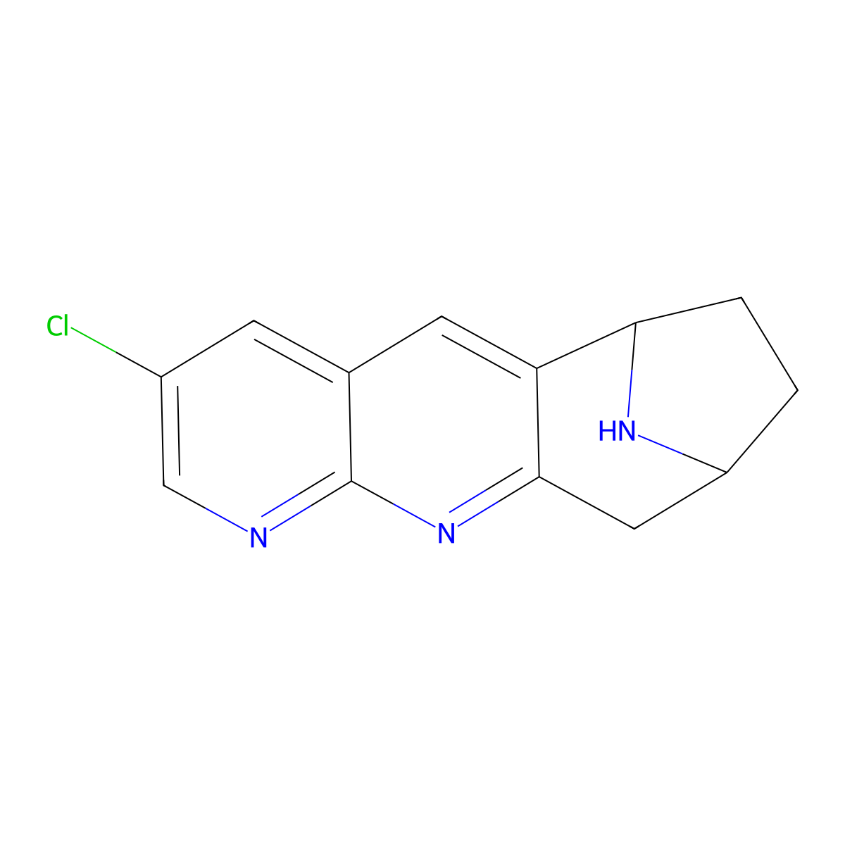 3-Chloro-7,8,9,10-tetrahydro-6H-6,9-epiminocyclohepta[b][1,8]naphthyridine molecular structure, CAS 2741890-68-4