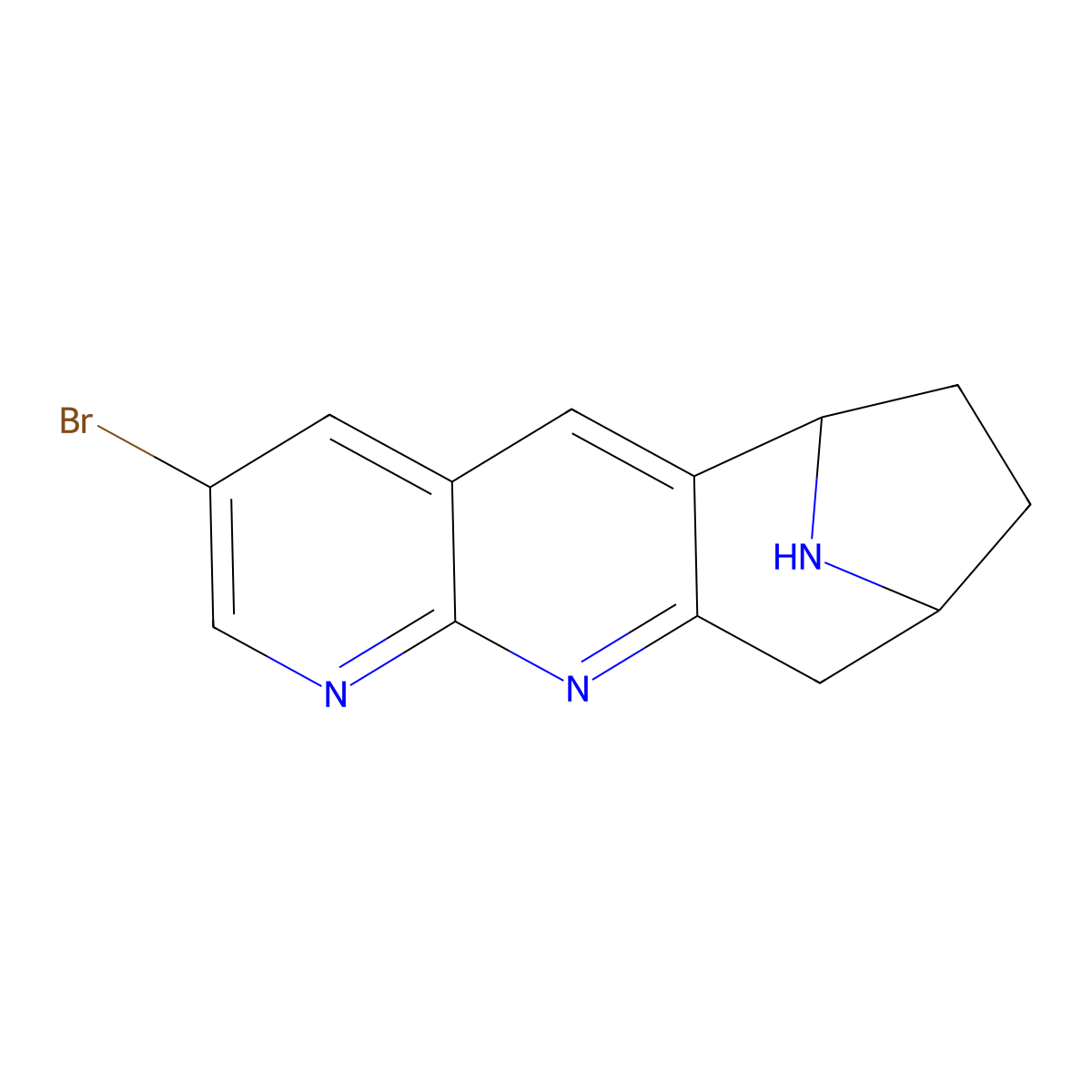 3-Bromo-7,8,9,10-tetrahydro-6H-6,9-epiminocyclohepta[b][1,8]naphthyridine molecular structure, CAS 2741890-70-8