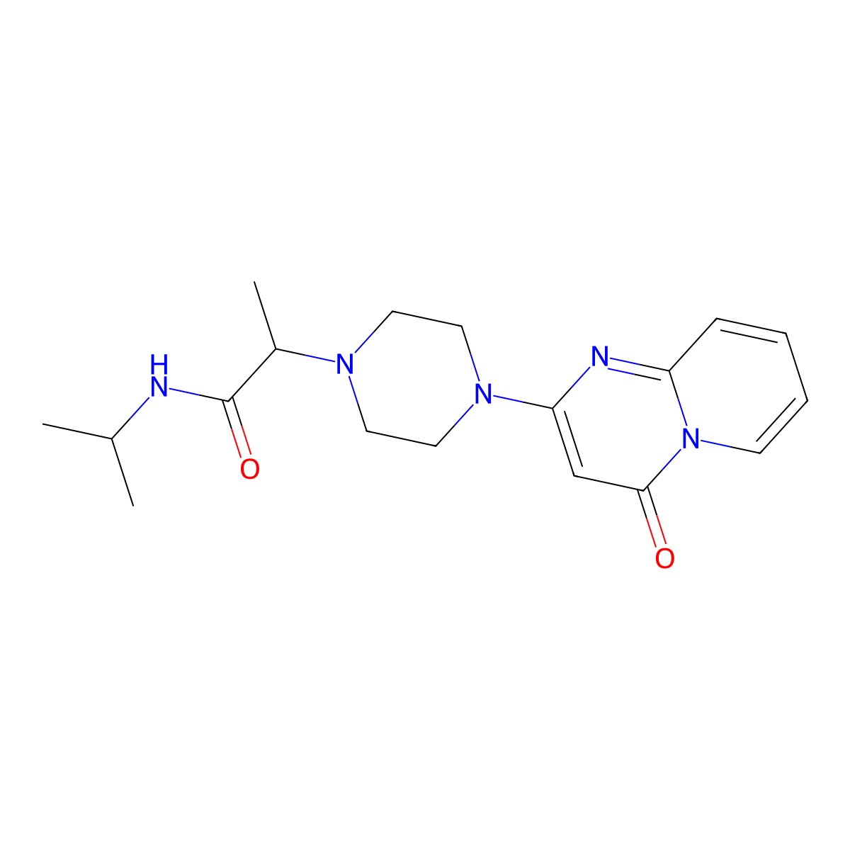 2-(4-{4-oxo-4H-pyrido[1,2-a]pyrimidin-2-yl}piperazin-1-yl)-N-(propan-2-yl)propanamide molecular structure, CAS 2741892-91-9
