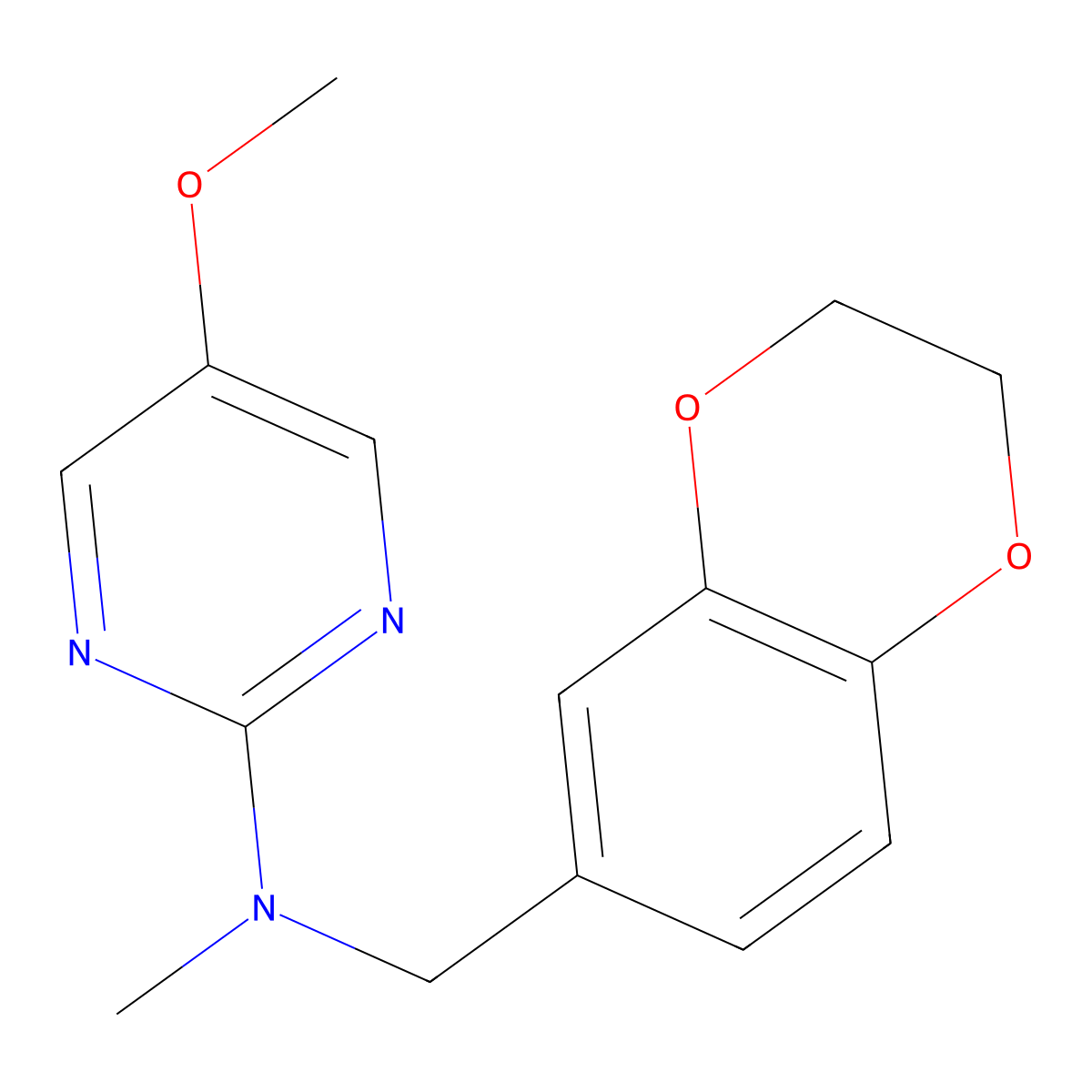 N-[(2,3-dihydro-1,4-benzodioxin-6-yl)methyl]-5-methoxy-N-methylpyrimidin-2-amine molecular structure, CAS 2741892-92-0