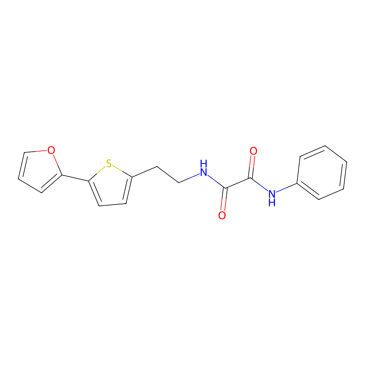 N-{2-[5-(furan-2-yl)thiophen-2-yl]ethyl}-N'-phenylethanediamide molecular structure, CAS 2741893-26-3