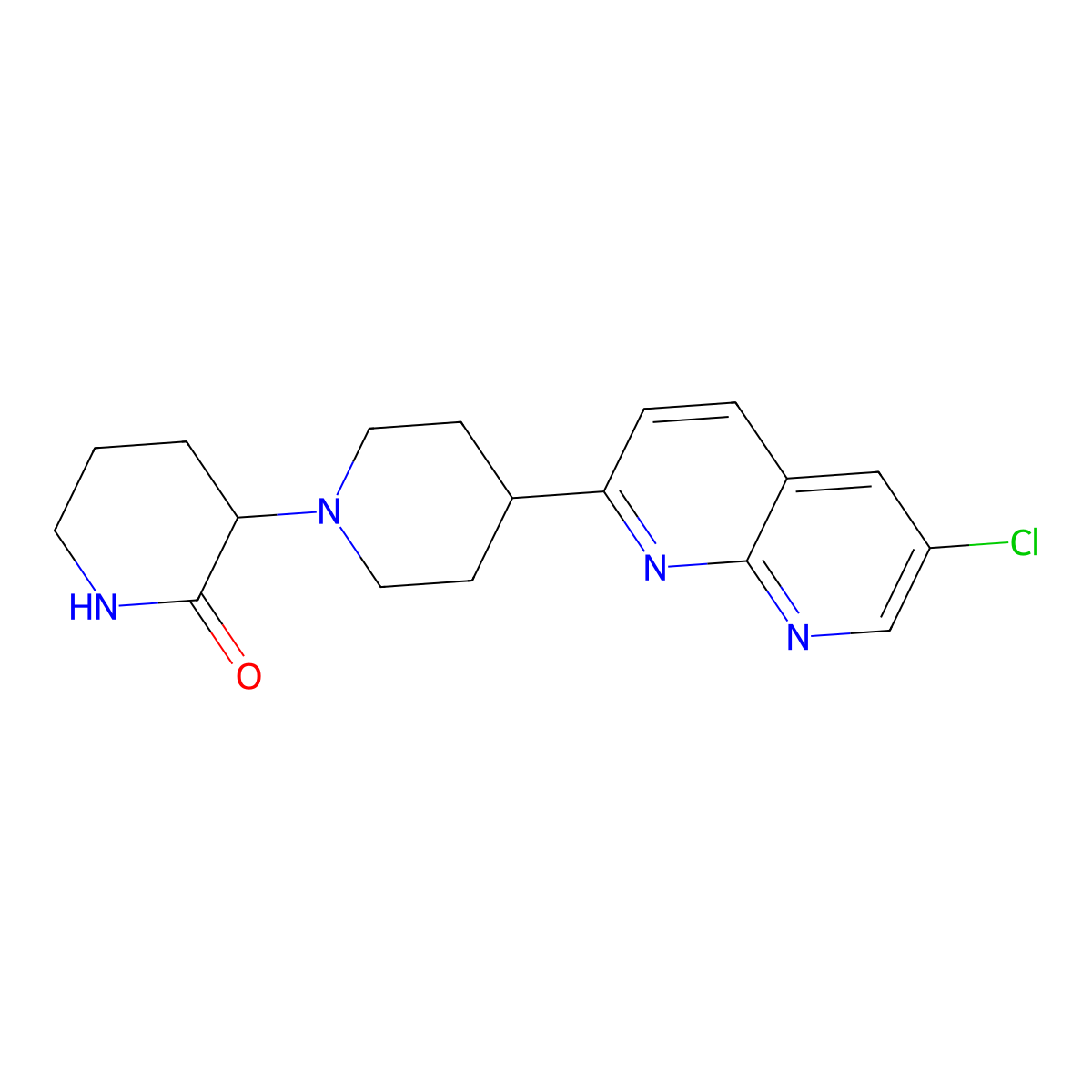 4-(6-Chloro-1,8-naphthyridin-2-yl)-[1,3'-bipiperidin]-2'-one molecular structure, CAS 2741894-56-2