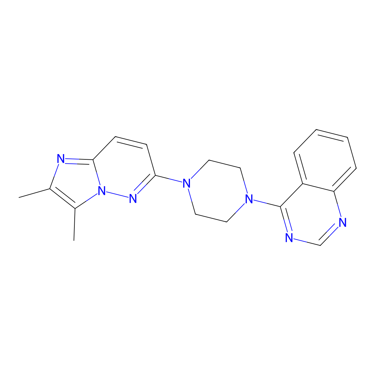 4-[4-(2,3-Dimethylimidazo[1,2-b]pyridazin-6-yl)piperazin-1-yl]quinazoline molecular structure, CAS 2741895-91-8