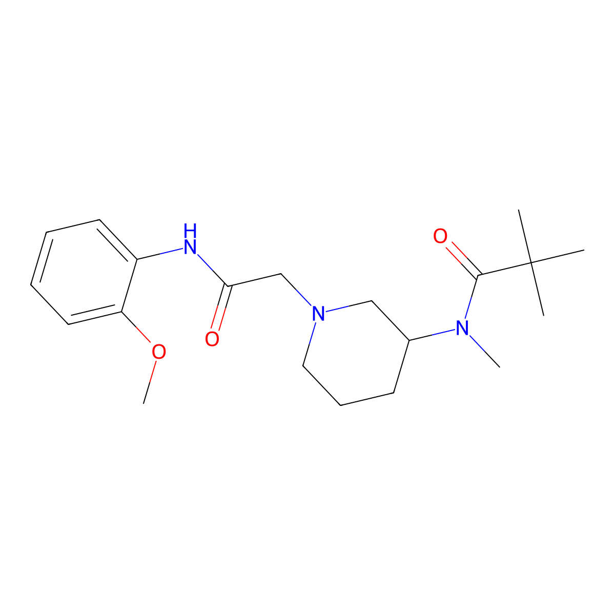 N-(1-{[(2-methoxyphenyl)carbamoyl]methyl}piperidin-3-yl)-N,2,2-trimethylpropanamide molecular structure, CAS 2741896-28-4