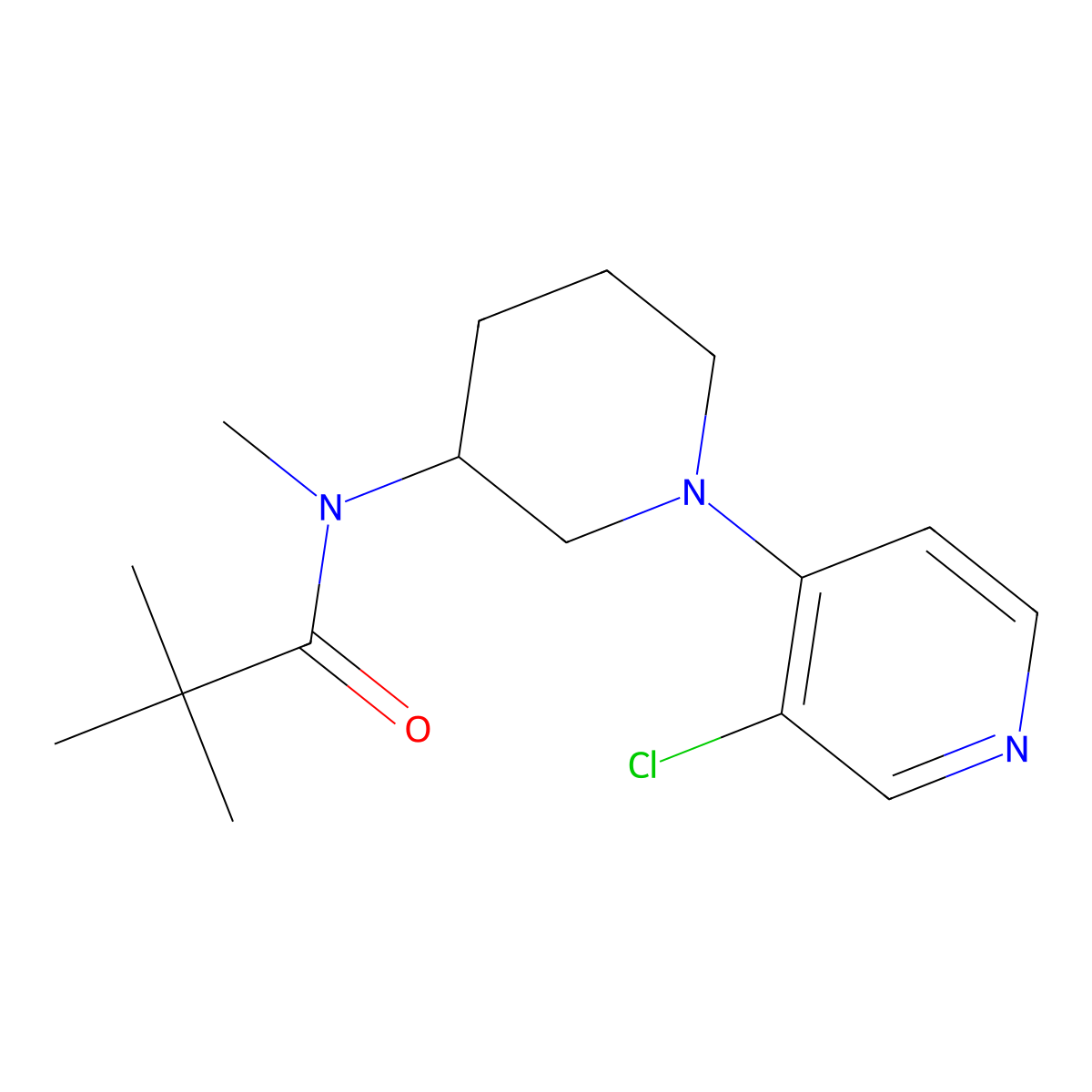 N-[1-(3-chloropyridin-4-yl)piperidin-3-yl]-N,2,2-trimethylpropanamide molecular structure, CAS 2741897-68-5