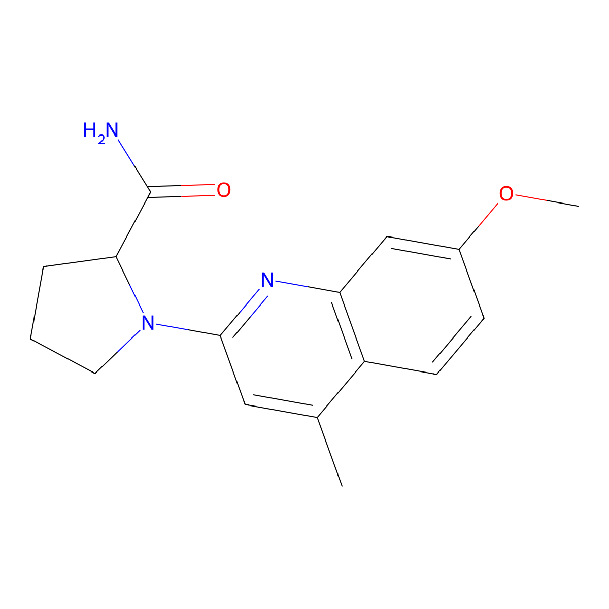 1-(7-Methoxy-4-methylquinolin-2-yl)pyrrolidine-2-carboxamide molecular structure, CAS 2741897-83-4