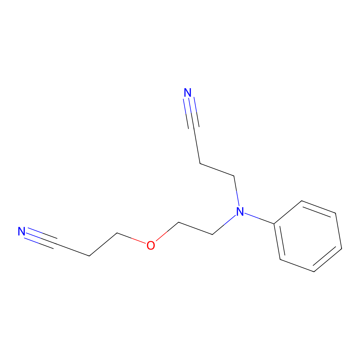 3-((2-(2-Cyanoethoxy)ethyl)phenylamino)propiononitrile molecular structure, CAS 27419-90-5