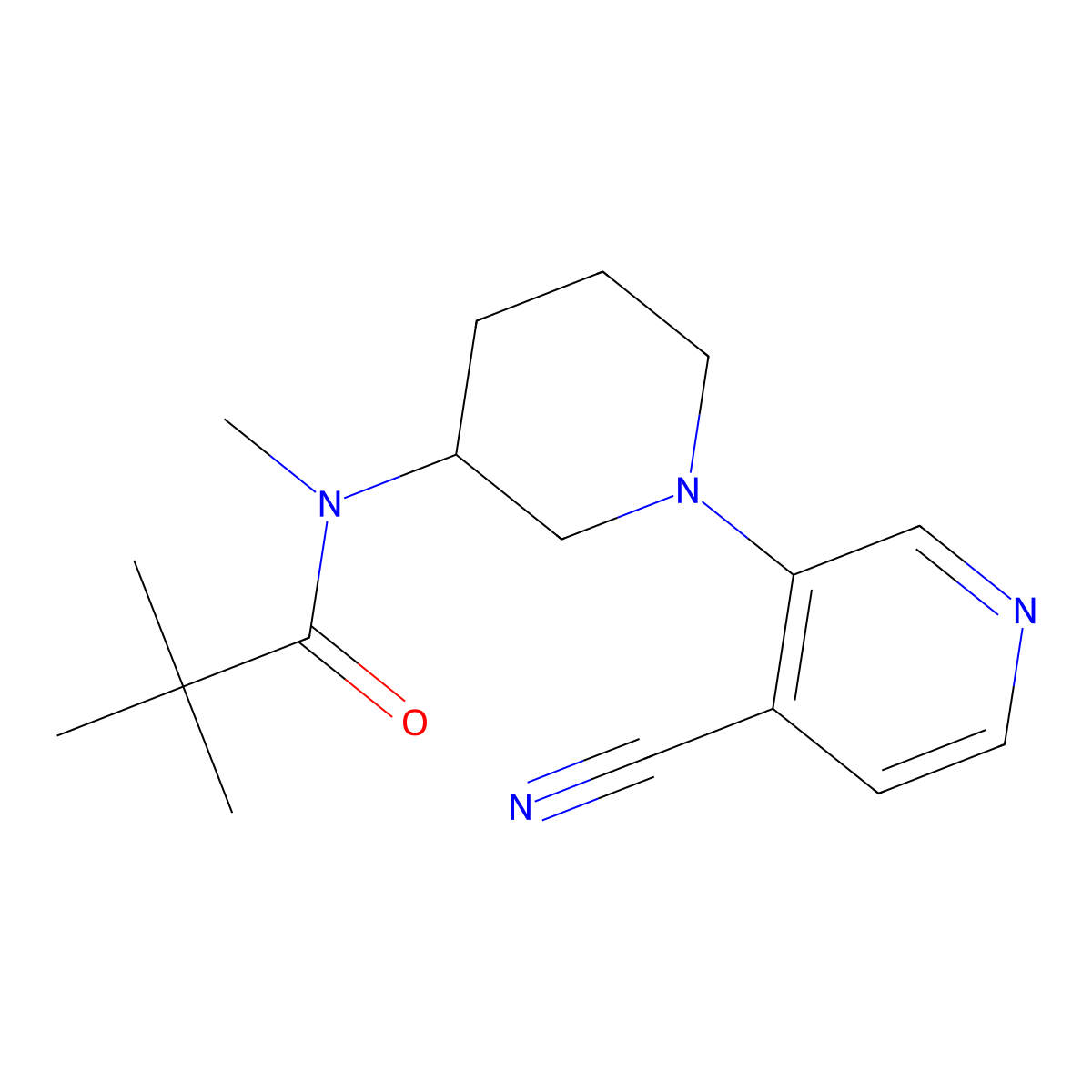 N-[1-(4-cyanopyridin-3-yl)piperidin-3-yl]-N,2,2-trimethylpropanamide molecular structure, CAS 2741900-04-7