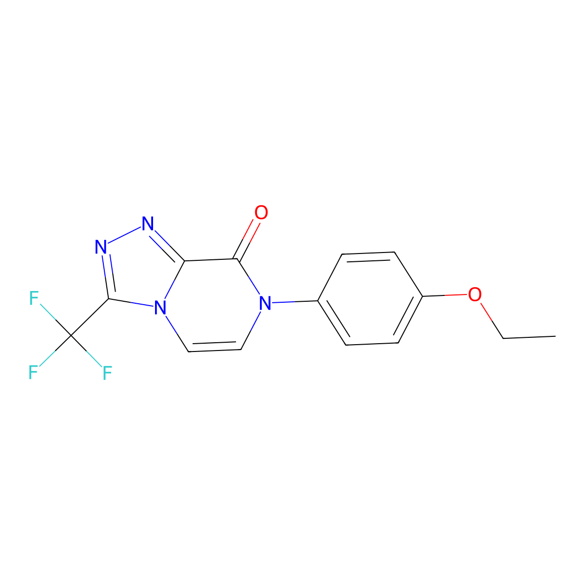 7-(4-ethoxyphenyl)-3-(trifluoromethyl)-7H,8H-[1,2,4]triazolo[4,3-a]pyrazin-8-one molecular structure, CAS 2741901-01-7