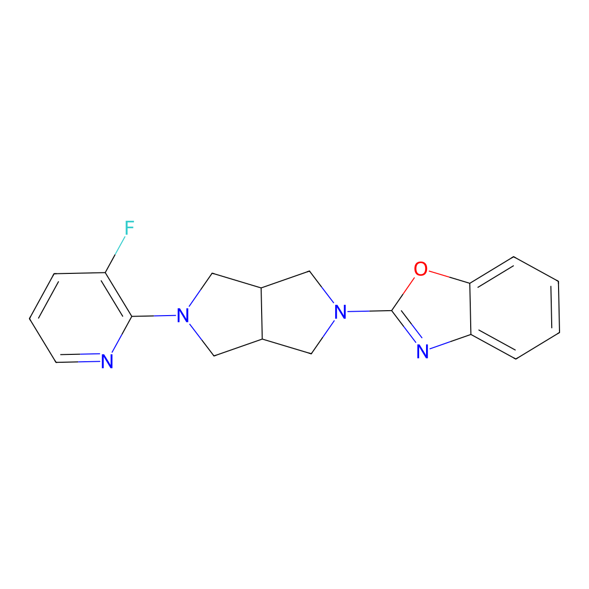 2-[5-(3-Fluoropyridin-2-yl)-octahydropyrrolo[3,4-c]pyrrol-2-yl]-1,3-benzoxazole molecular structure, CAS 2741901-25-5