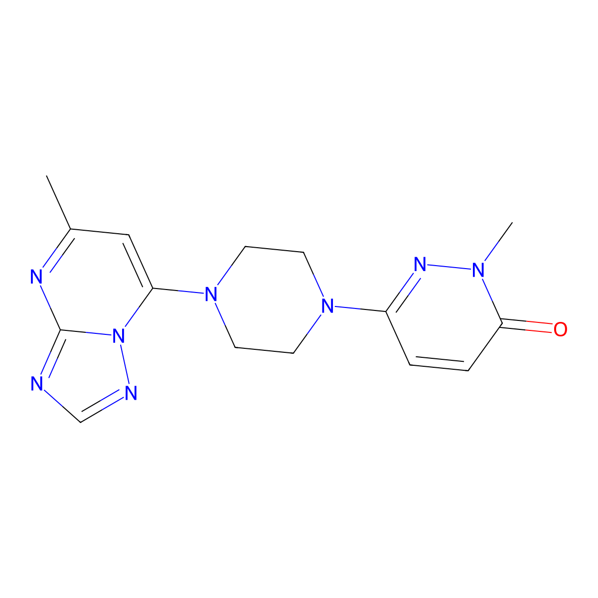2-Methyl-6-(4-{5-methyl-[1,2,4]triazolo[1,5-a]pyrimidin-7-yl}piperazin-1-yl)-2,3-dihydropyridazin-3-one molecular structure, CAS 2741907-34-4