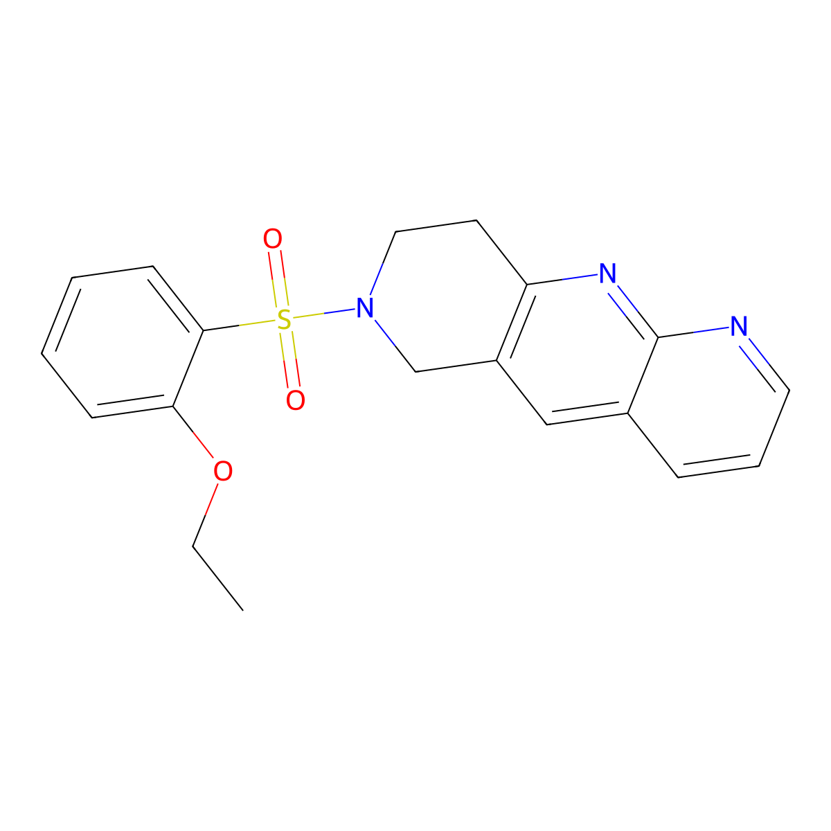 7-(2-ethoxybenzenesulfonyl)-6H,7H,8H,9H-pyrido[2,3-b]1,6-naphthyridine molecular structure, CAS 2741907-47-9