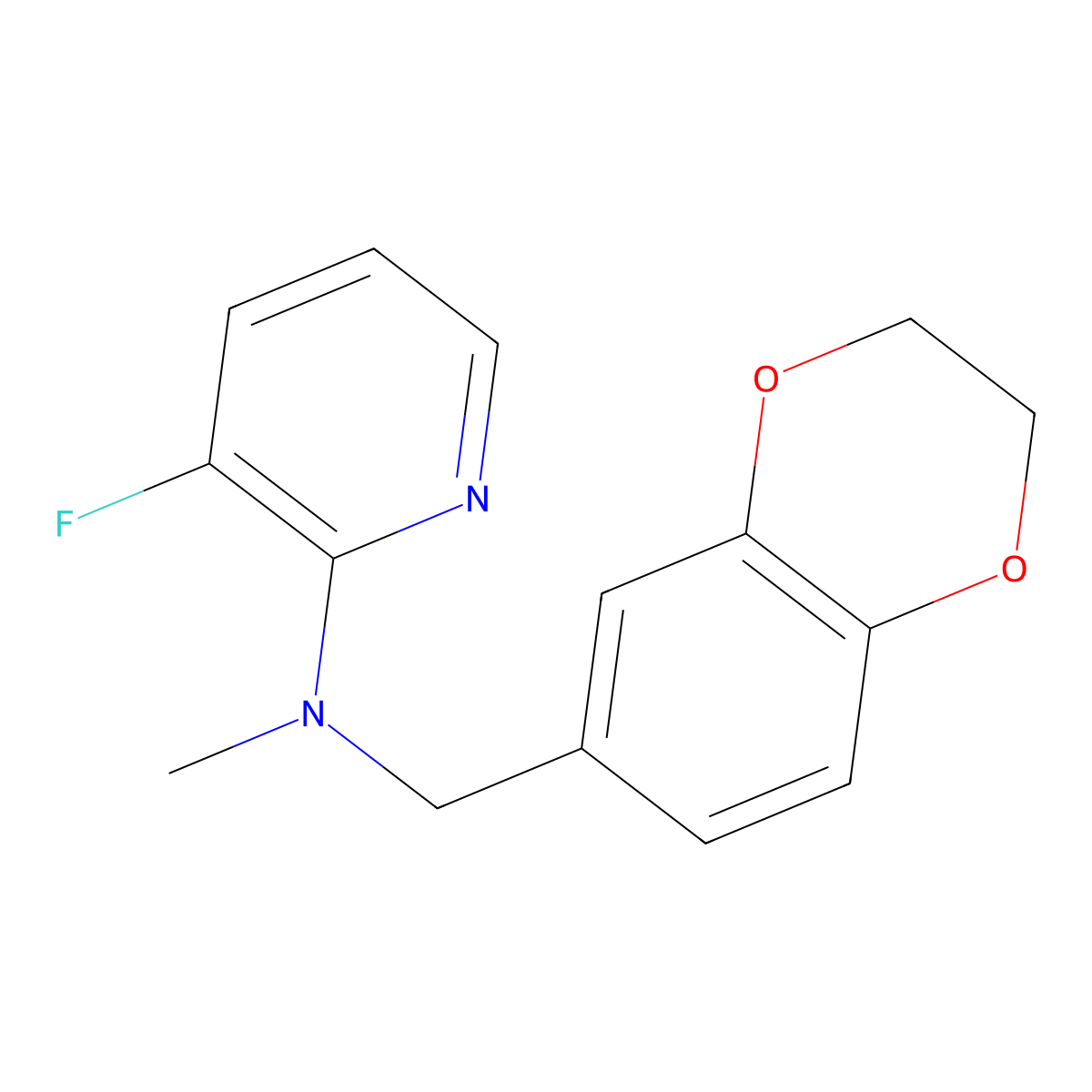 N-[(2,3-dihydro-1,4-benzodioxin-6-yl)methyl]-3-fluoro-N-methylpyridin-2-amine molecular structure, CAS 2741907-48-0