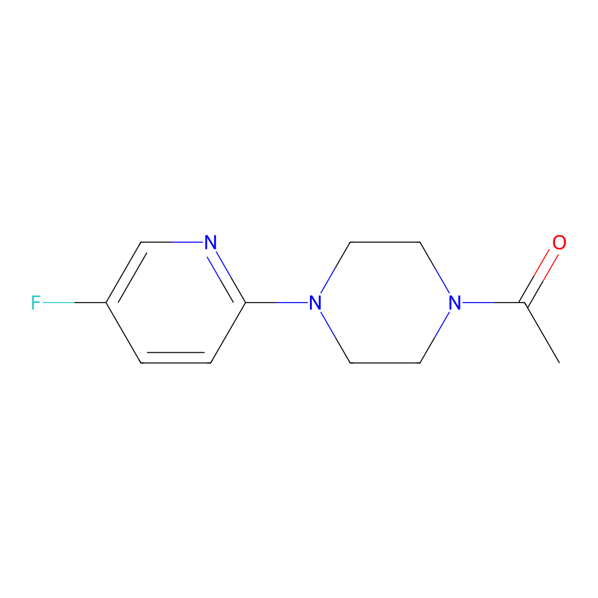 1-[4-(5-Fluoropyridin-2-yl)piperazin-1-yl]ethan-1-one molecular structure, CAS 2741907-76-4