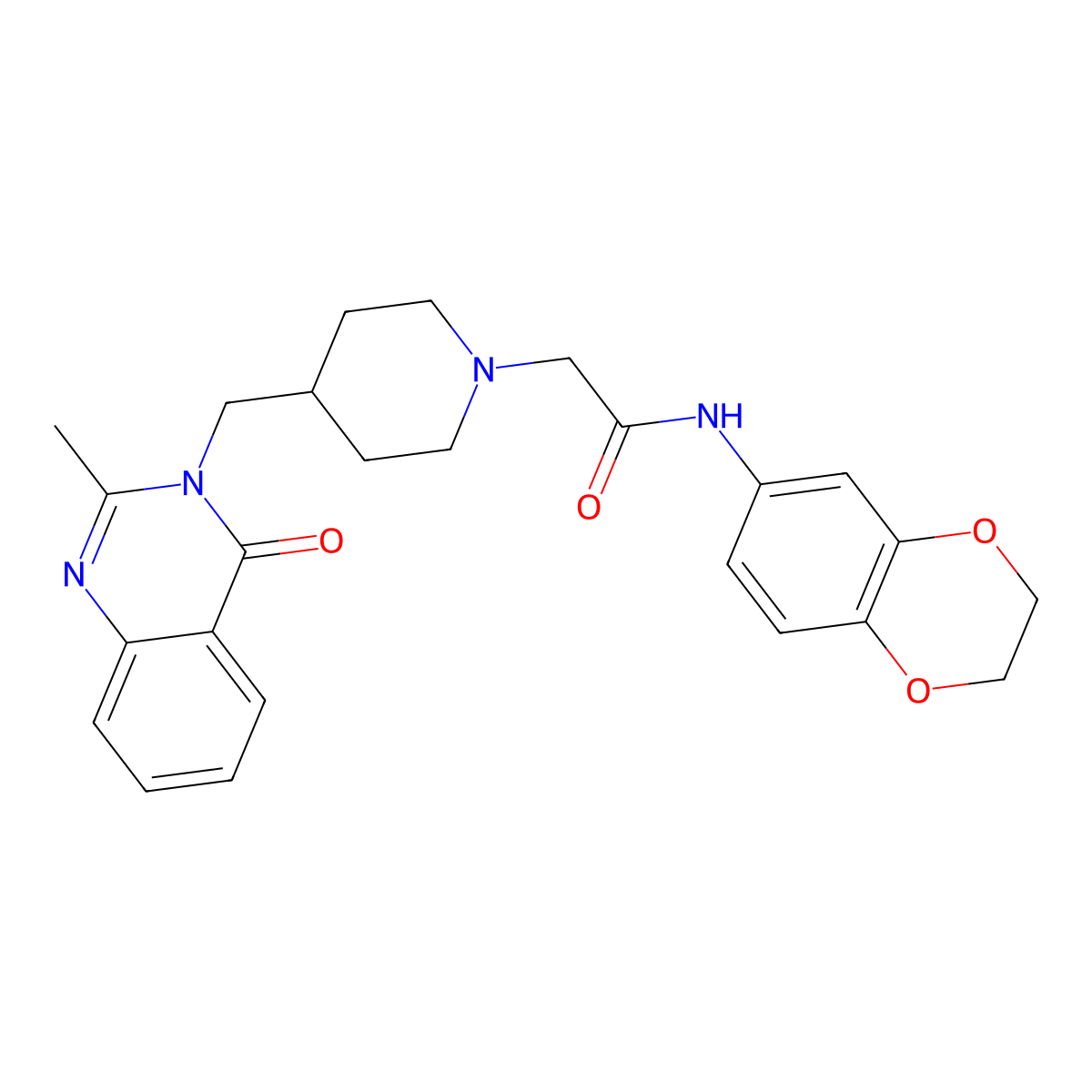 N-(2,3-dihydro-1,4-benzodioxin-6-yl)-2-{4-[(2-methyl-4-oxo-3,4-dihydroquinazolin-3-yl)methyl]piperidin-1-yl}acetamide molecular structure, CAS 2741907-91-3
