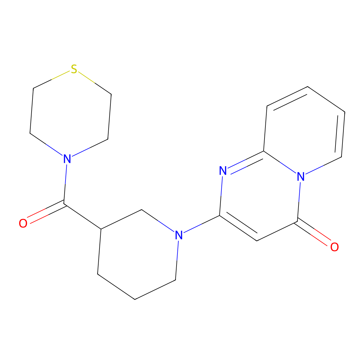 2-[3-(thiomorpholine-4-carbonyl)piperidin-1-yl]-4H-pyrido[1,2-a]pyrimidin-4-one molecular structure, CAS 2741908-04-1
