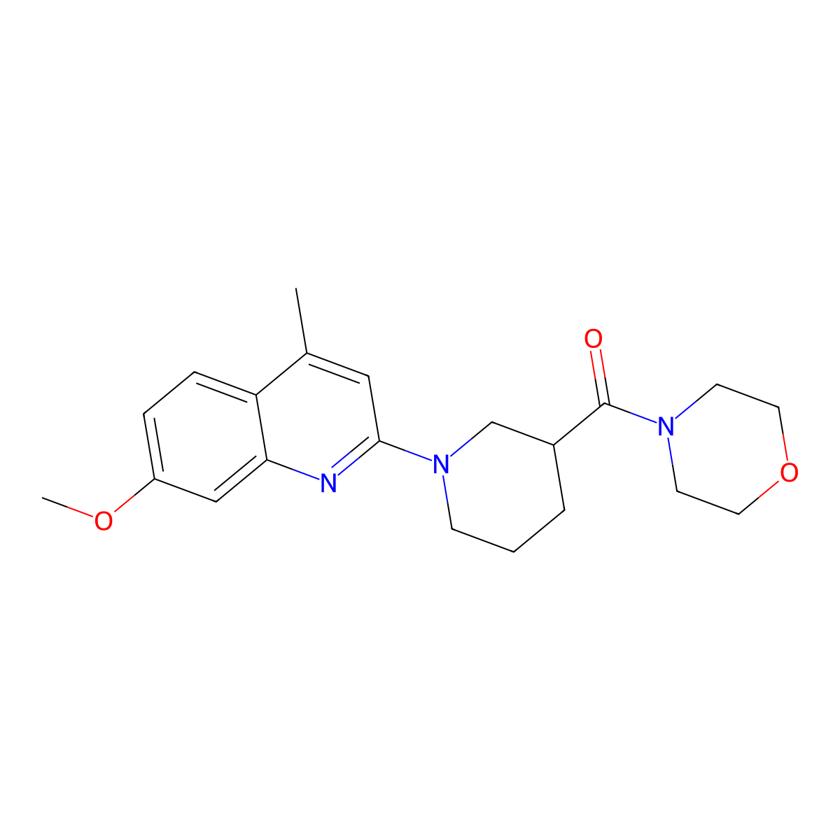 7-Methoxy-4-methyl-2-[3-(morpholine-4-carbonyl)piperidin-1-yl]quinoline molecular structure, CAS 2741908-38-1