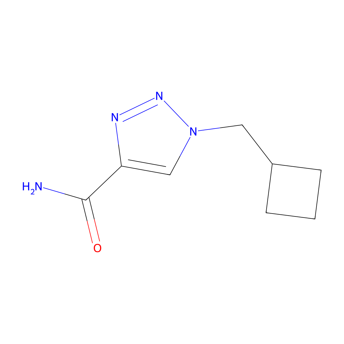 1-(cyclobutylmethyl)-1H-1,2,3-triazole-4-carboxamide molecular structure, CAS 2741908-95-0