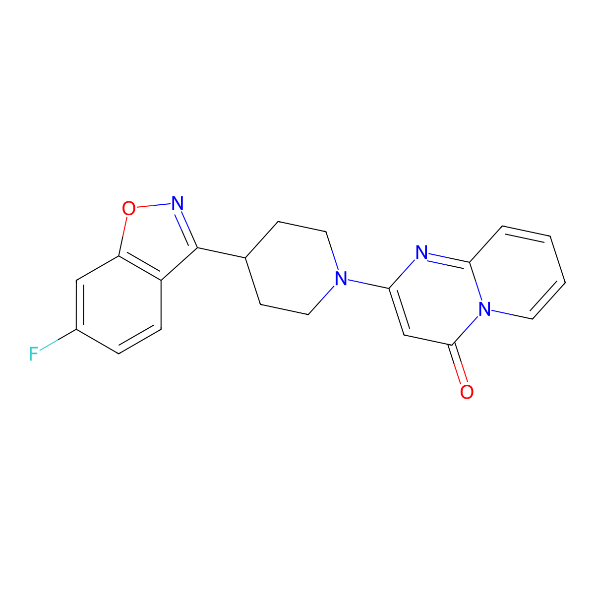 2-[4-(6-fluoro-1,2-benzoxazol-3-yl)piperidin-1-yl]-4H-pyrido[1,2-a]pyrimidin-4-one molecular structure, CAS 2741909-02-2