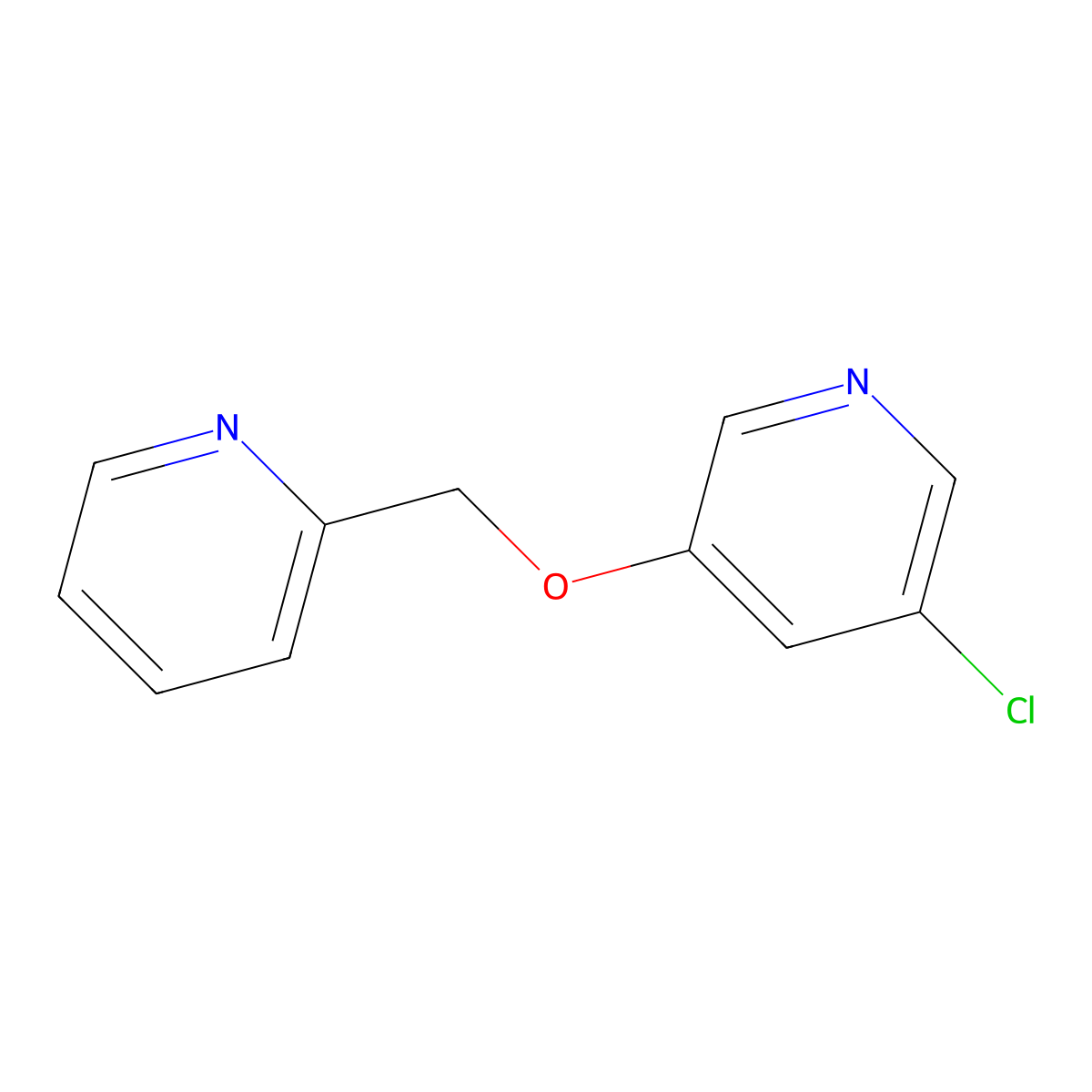 3-Chloro-5-[(pyridin-2-yl)methoxy]pyridine molecular structure, CAS 2741910-39-2