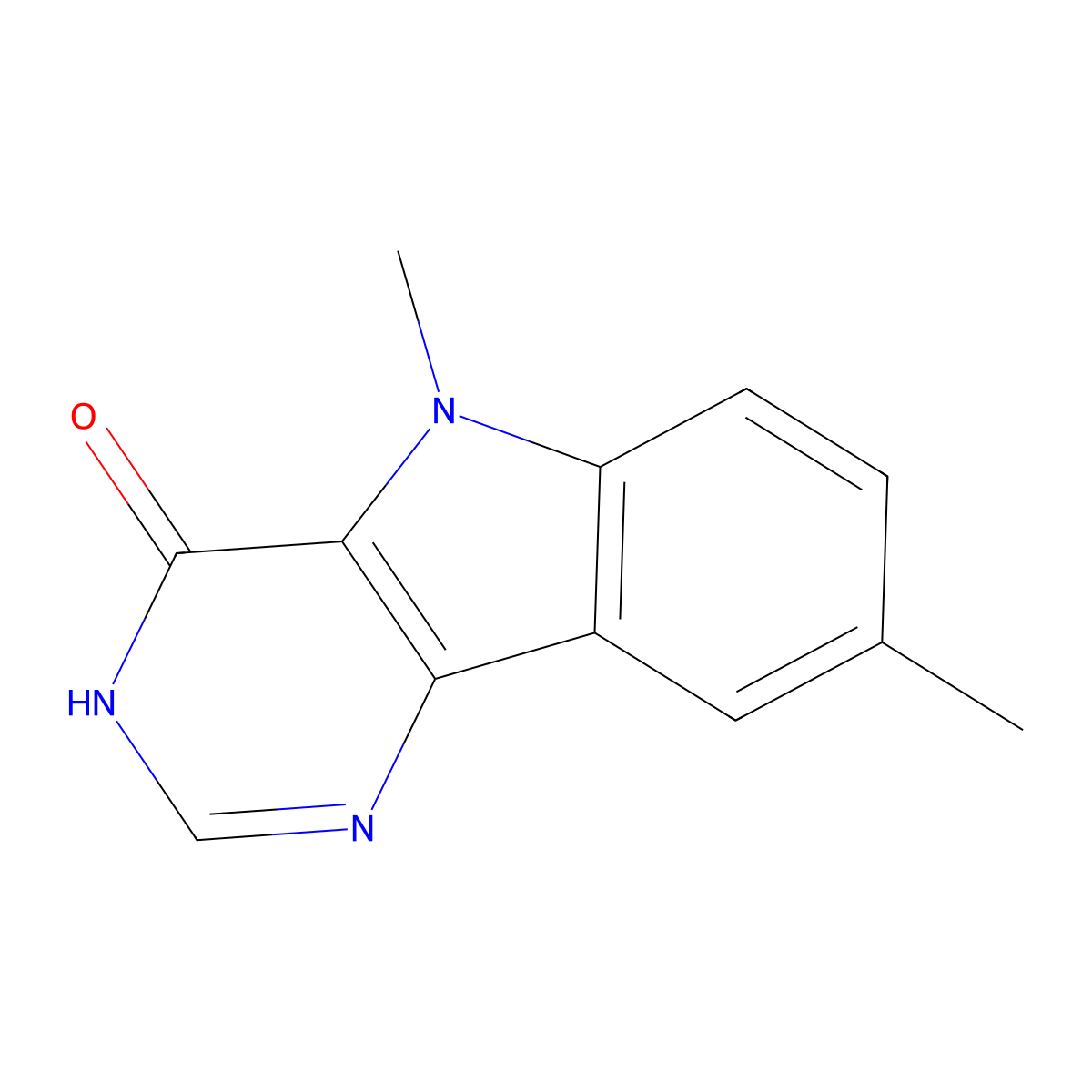 5,8-dimethyl-3H,4H,5H-pyrimido[5,4-b]indol-4-one molecular structure, CAS 2741910-73-4