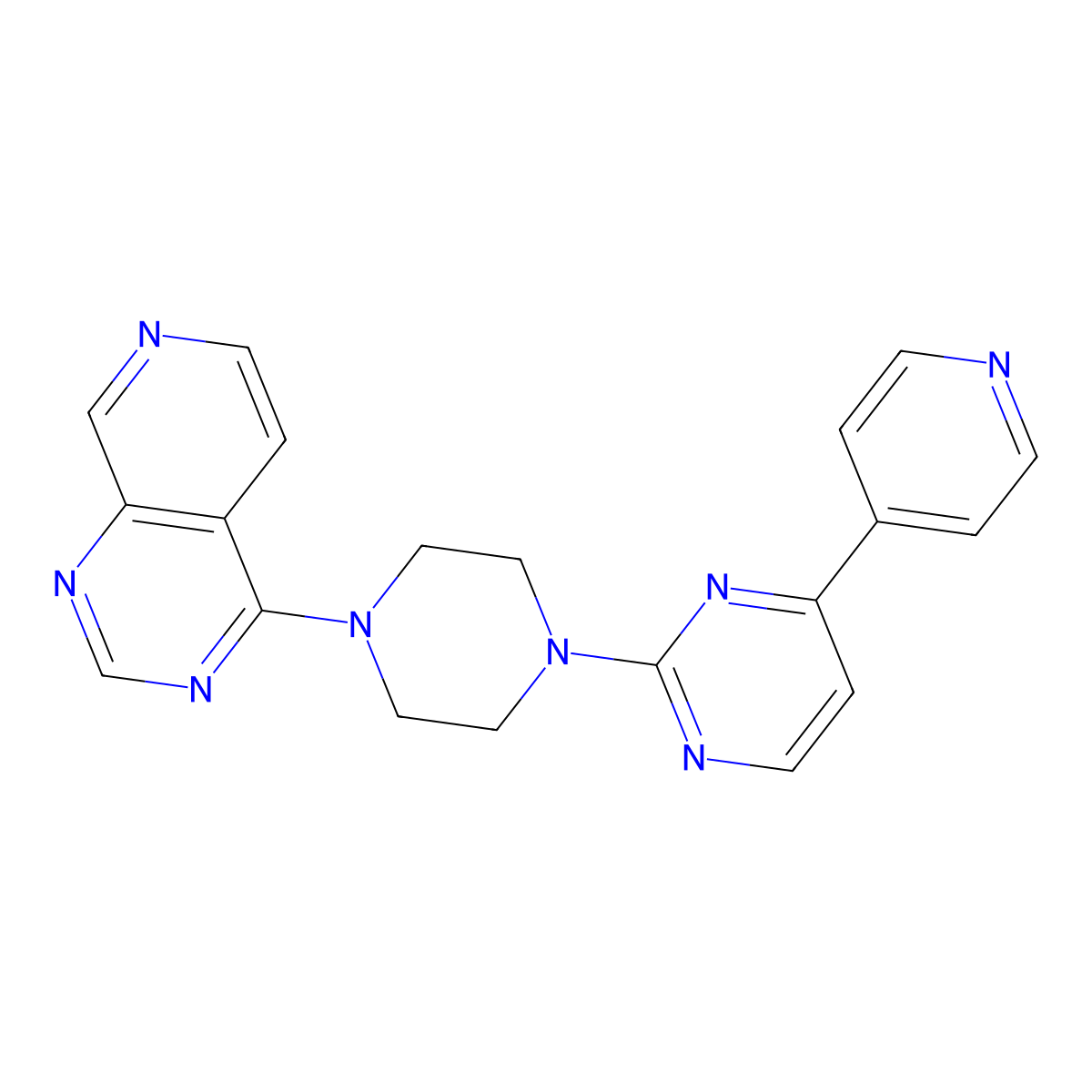 4-(Pyridin-4-yl)-2-(4-{pyrido[3,4-d]pyrimidin-4-yl}piperazin-1-yl)pyrimidine molecular structure, CAS 2741911-13-5
