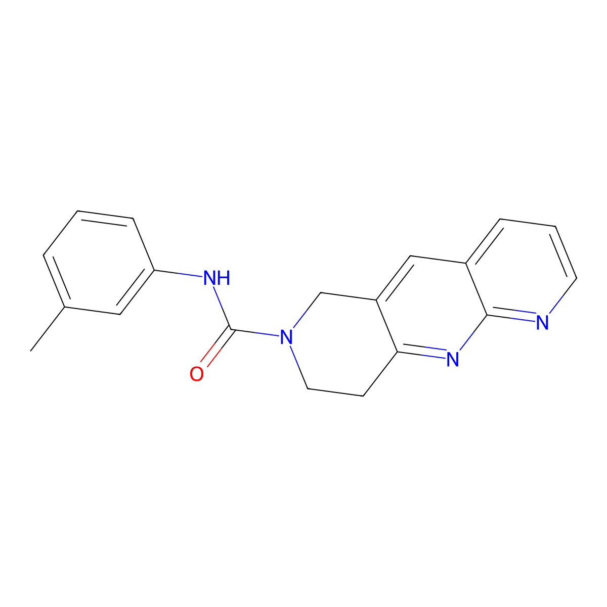 N-(3-methylphenyl)-6H,7H,8H,9H-pyrido[2,3-b]1,6-naphthyridine-7-carboxamide molecular structure, CAS 2741911-15-7