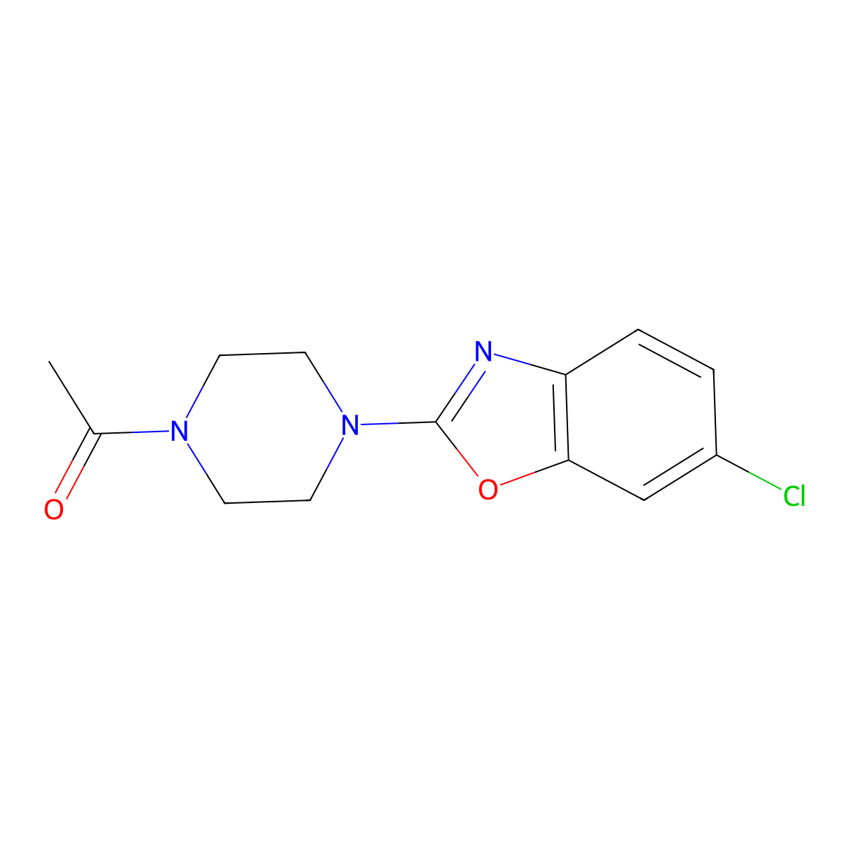 1-[4-(6-Chloro-1,3-benzoxazol-2-yl)piperazin-1-yl]ethan-1-one molecular structure, CAS 2741911-20-4