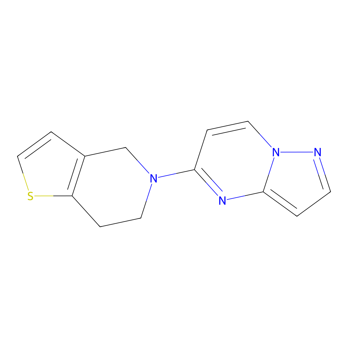 5-{4H,5H,6H,7H-thieno[3,2-c]pyridin-5-yl}pyrazolo[1,5-a]pyrimidine molecular structure, CAS 2741911-54-4