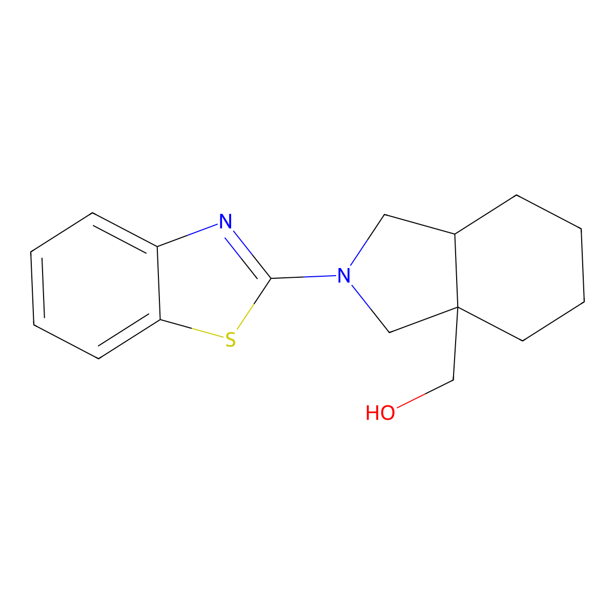 [2-(1,3-benzothiazol-2-yl)-octahydro-1H-isoindol-3a-yl]methanol molecular structure, CAS 2741911-64-6