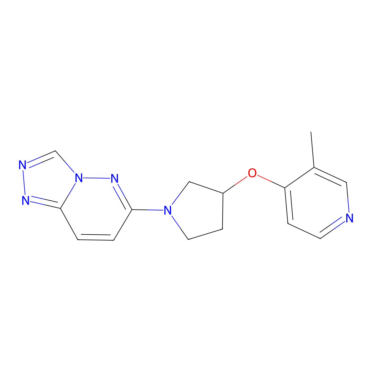 3-Methyl-4-[(1-{[1,2,4]triazolo[4,3-b]pyridazin-6-yl}pyrrolidin-3-yl)oxy]pyridine molecular structure, CAS 2741912-89-8